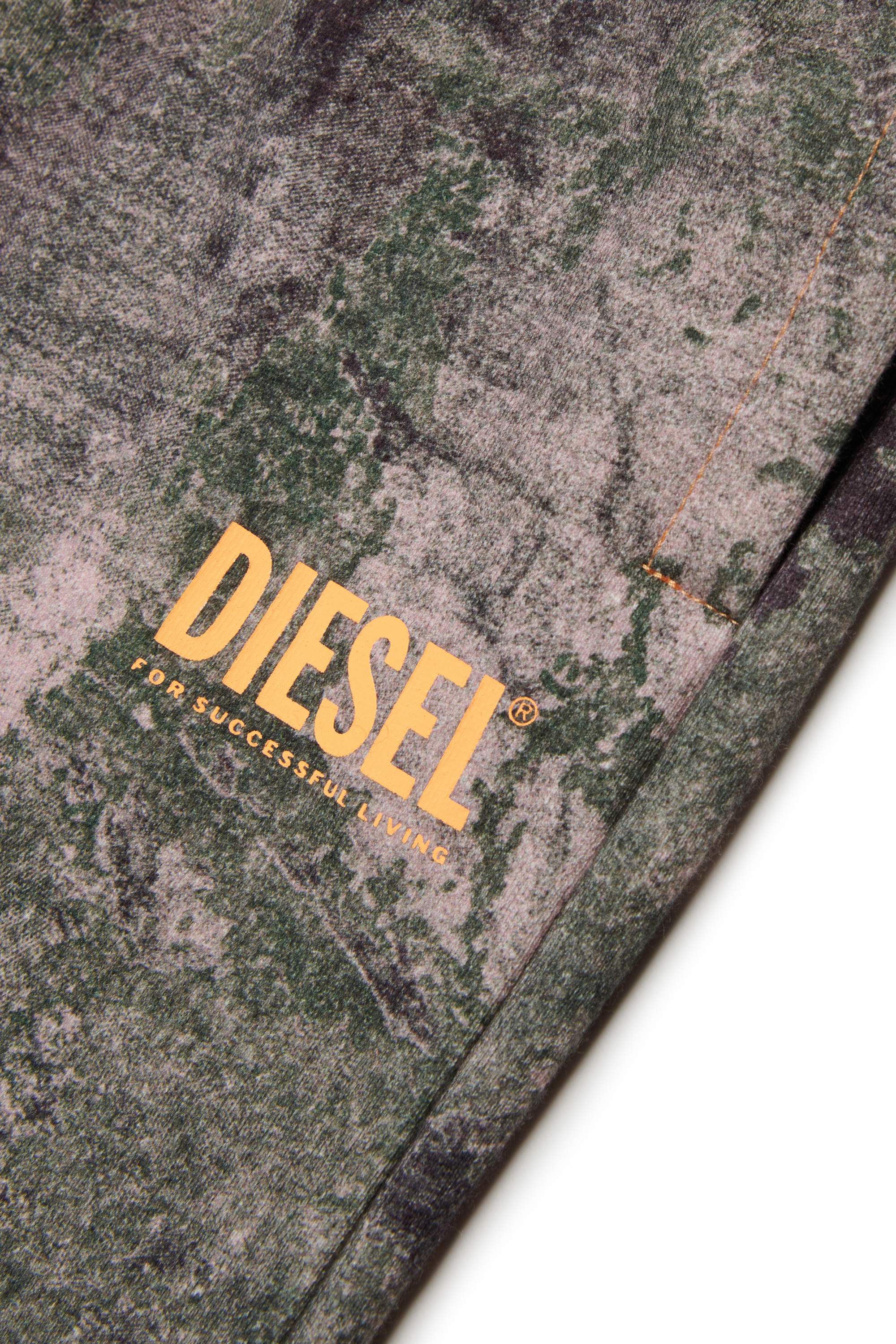 Diesel - PMIM, Man's Sweatpants with all-over marbled effect in Green - 4