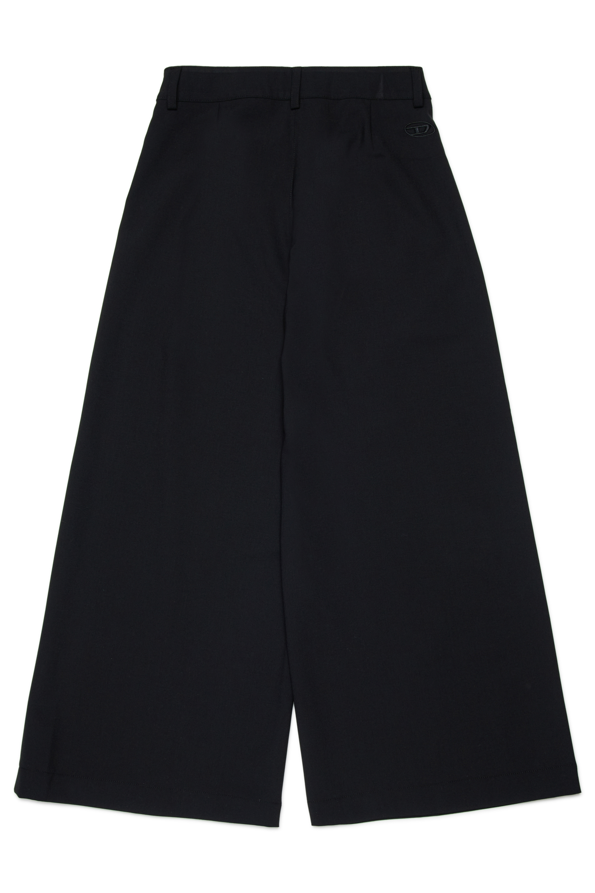 Diesel - PACLYN, Woman's Wide-leg pants in coated technical wool in Black - 2
