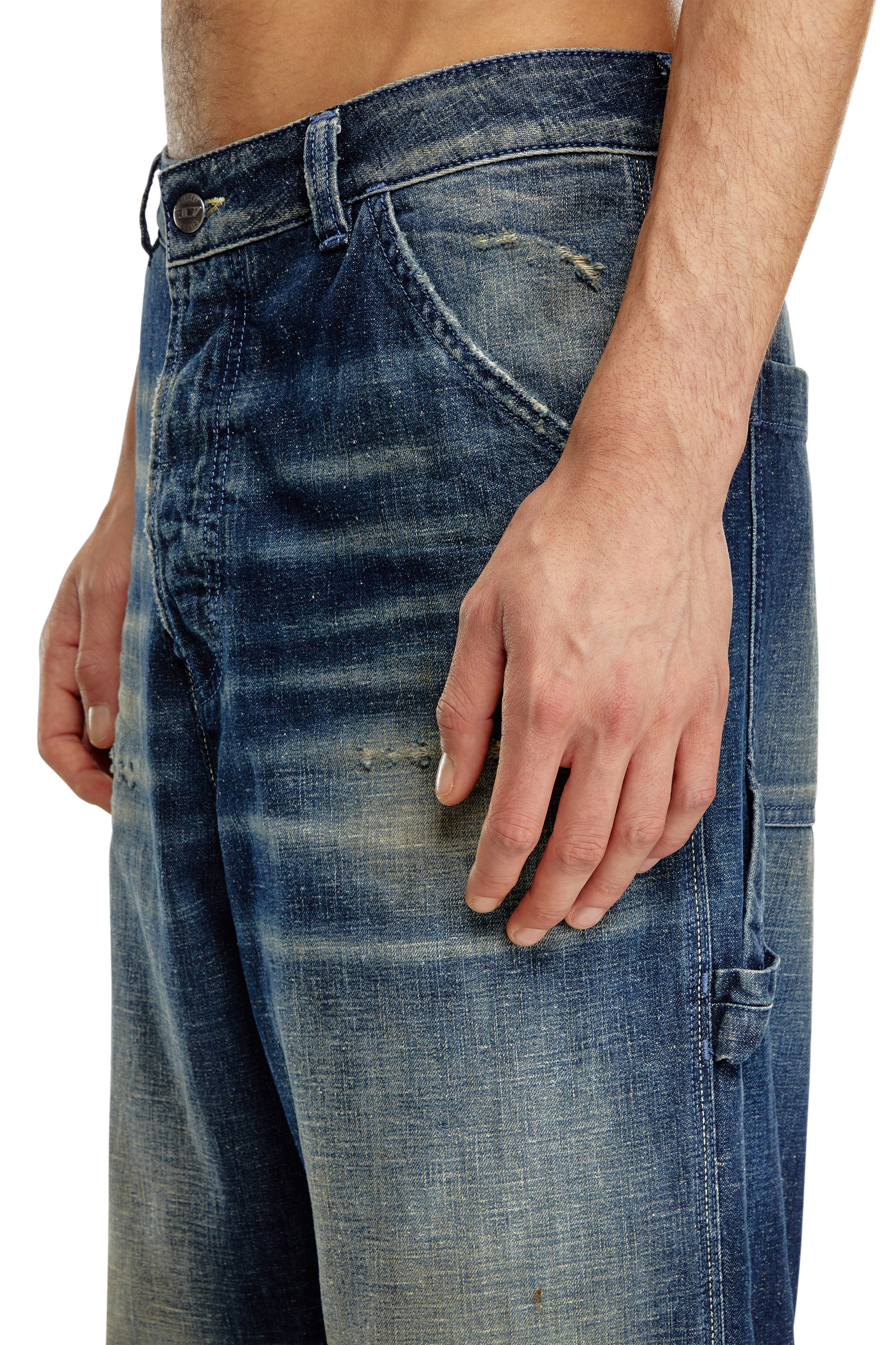 Diesel - Man's Relaxed Jeans D-Livery 09J91, Dark Blue - 5