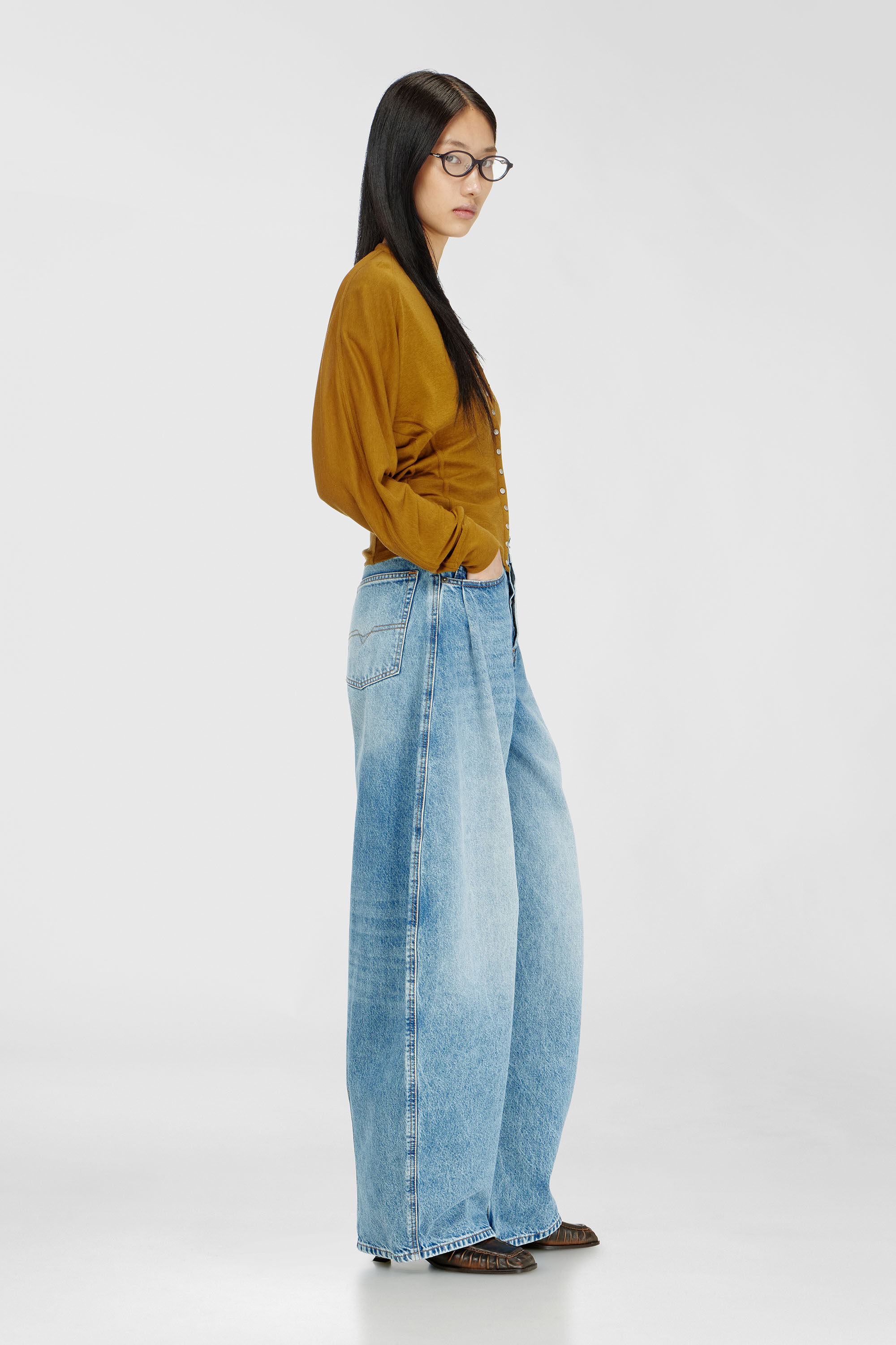 Diesel - Woman's Relaxed Jeans 1987 D-Khelz 09I29, Light Blue - 2