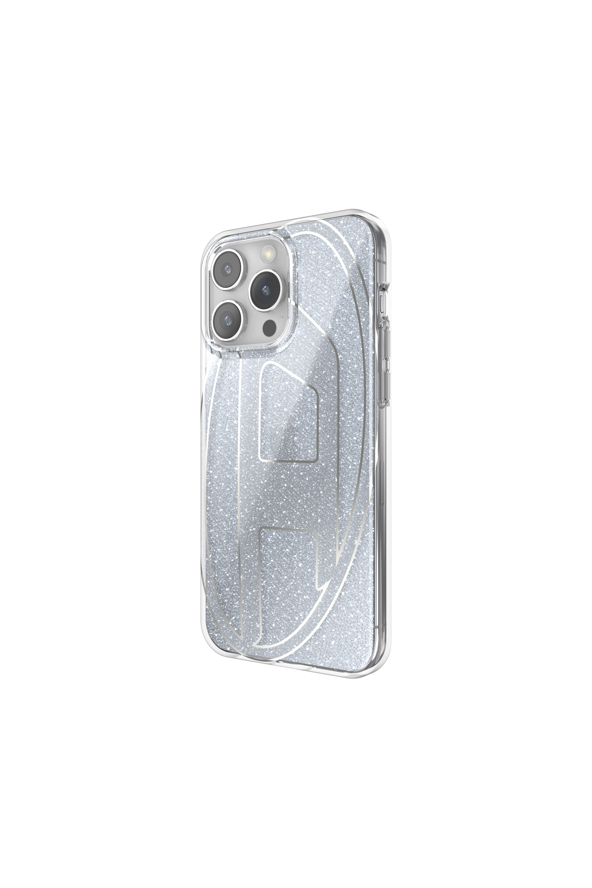 Diesel - 60033 AOP CASE, Unisex Glitter Case for iP 15 Pro Max in Silver - Image 4