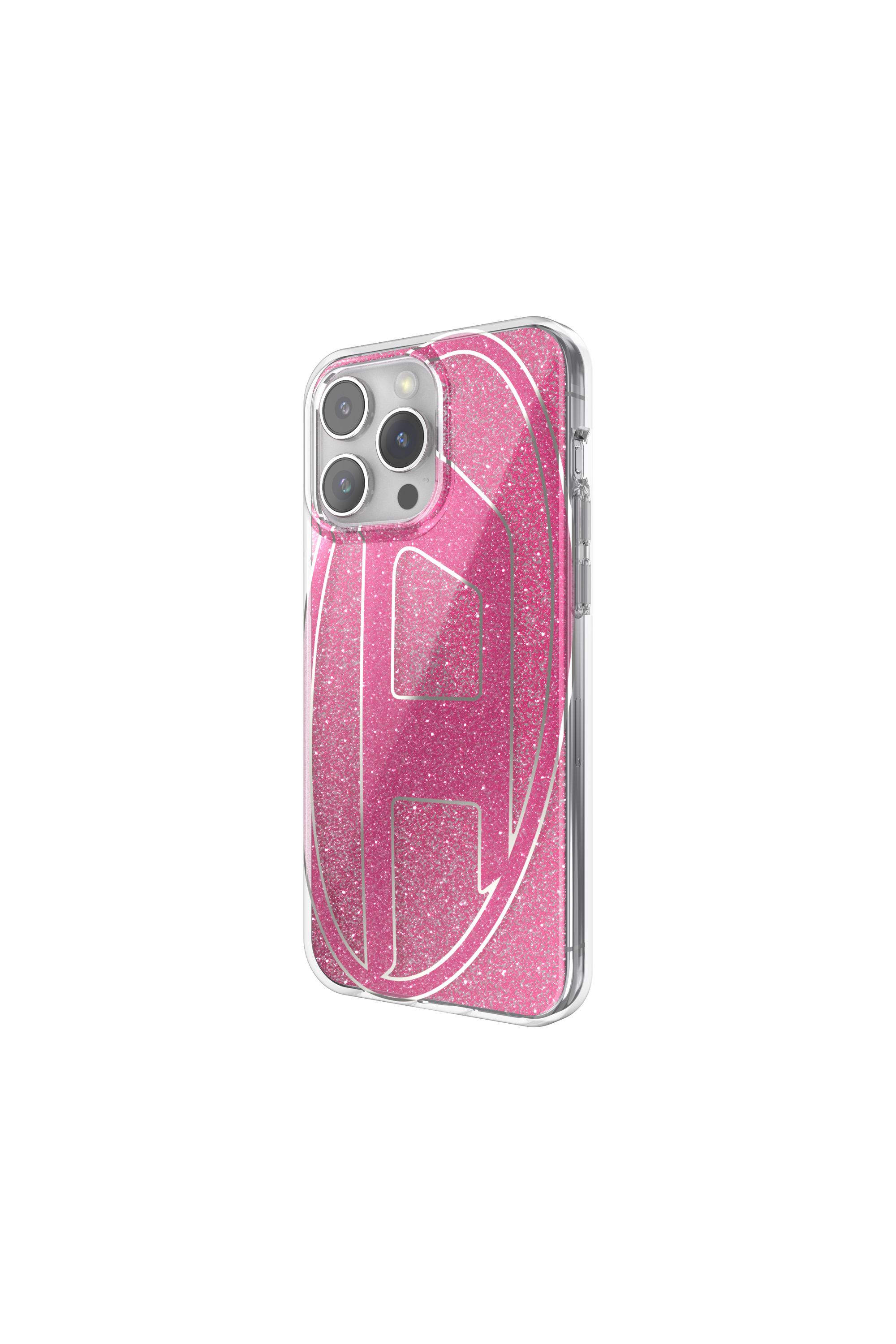 Diesel - 60037 AOP CASE, Unisex Glitter Case for iP 15 Pro Max in Pink - Image 4