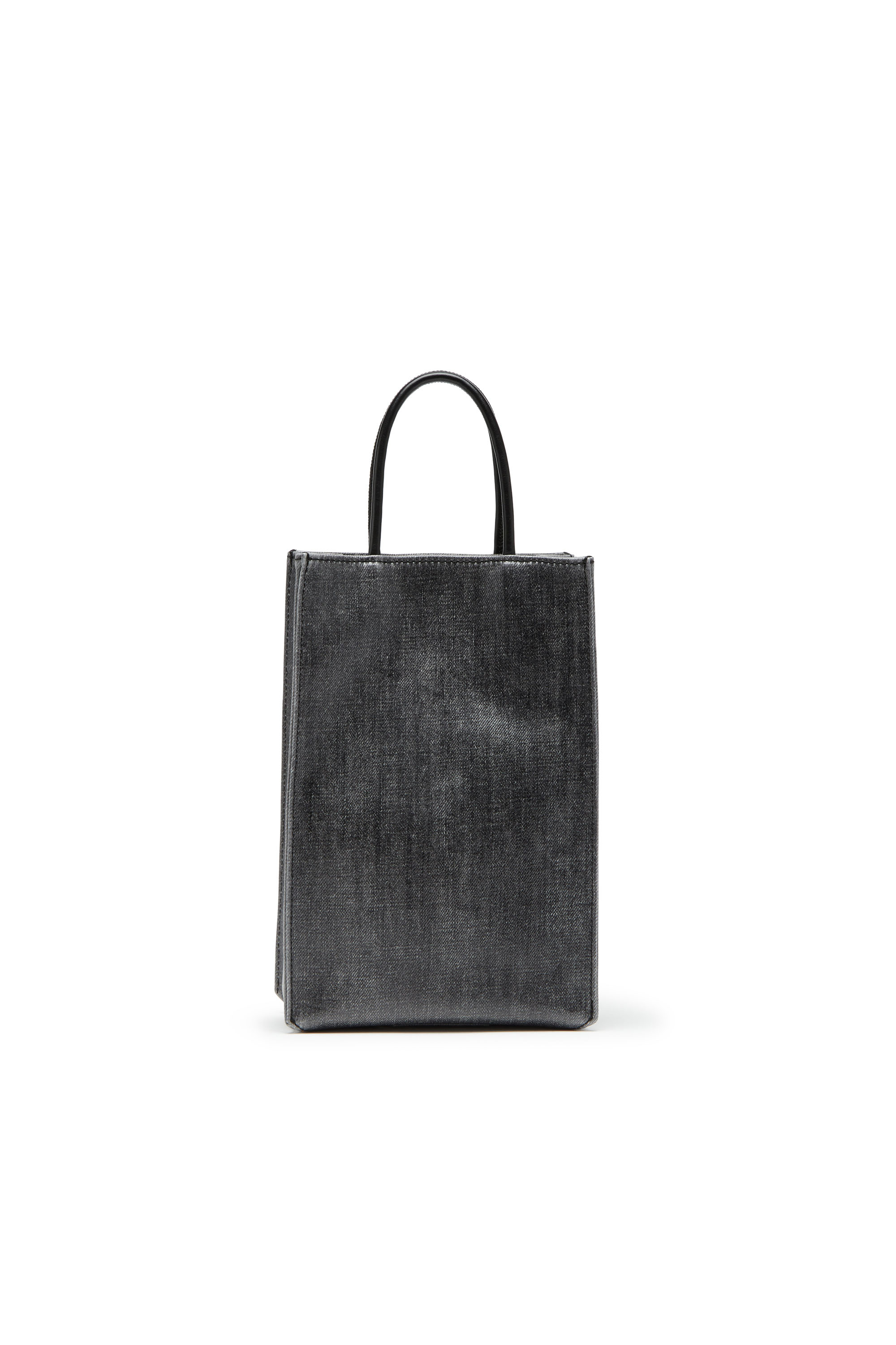 Diesel - DSL 3D SHOPPER M X, Man Dsl 3D M-Tote bag in coated solarised denim in Black - Image 2