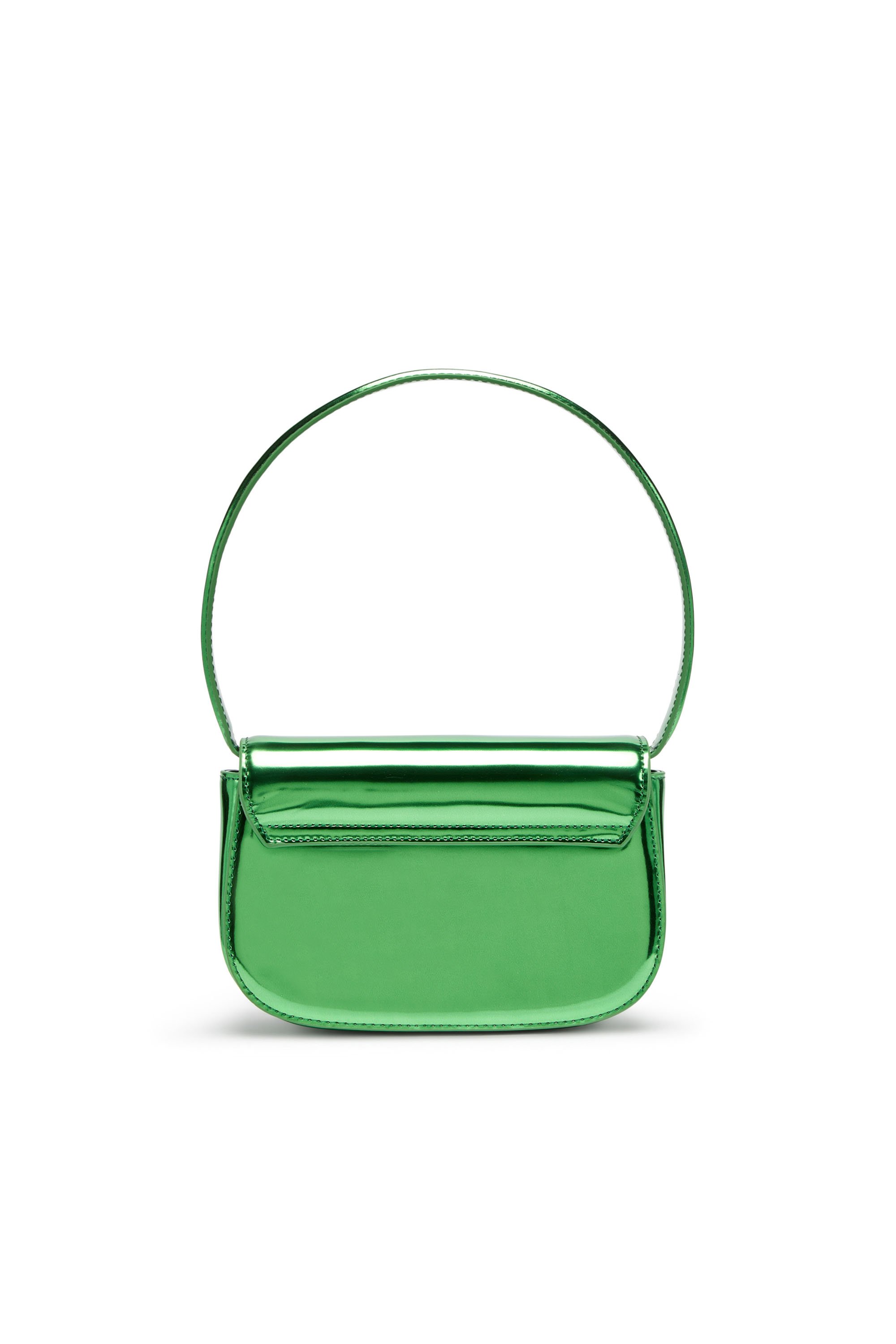 Diesel - 1DR, Woman 1DR-Iconic shoulder bag in mirrored leather in Green - Image 2