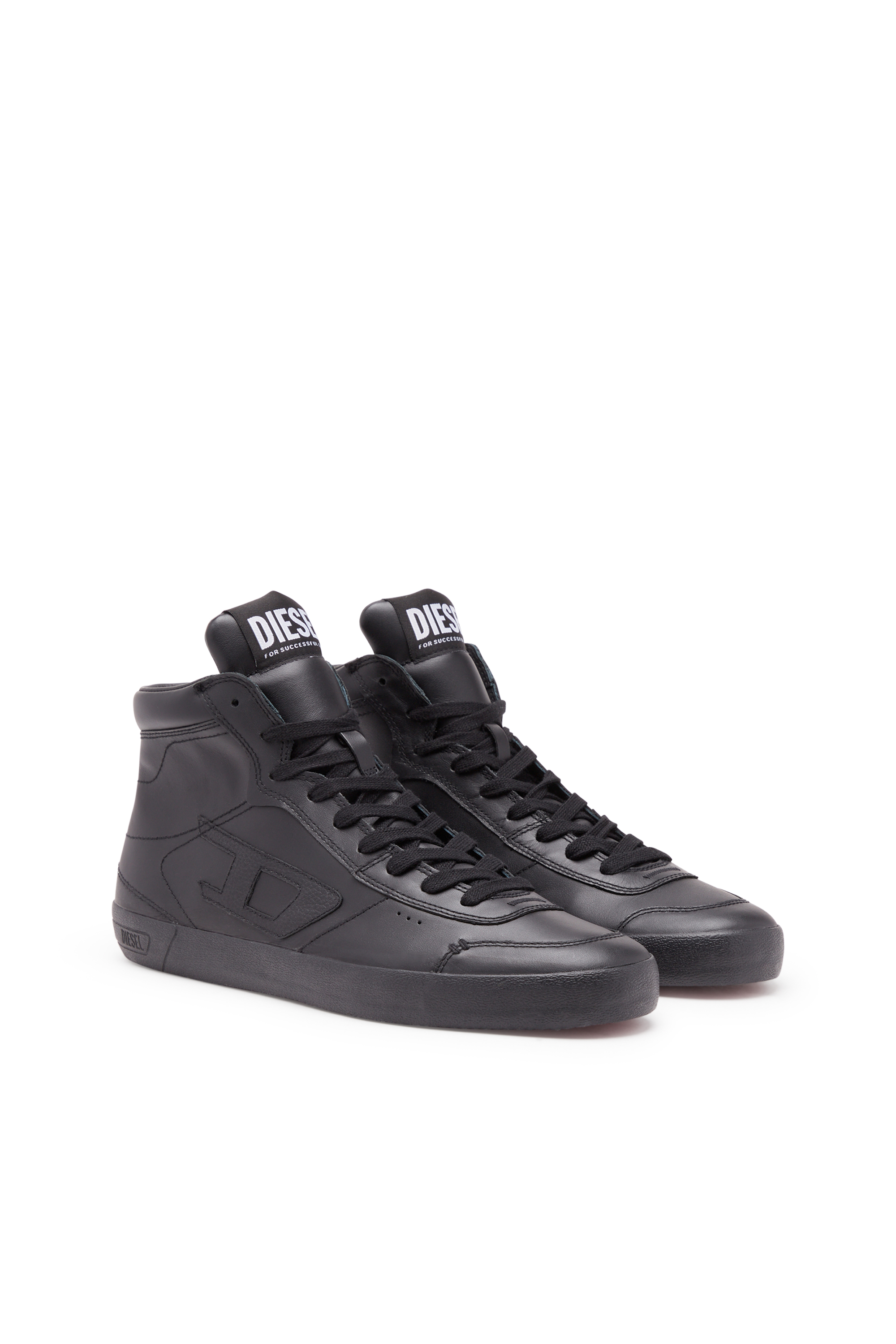Diesel - S-LEROJI MID, Man S-Leroji Mid-Leather high-top sneakers in Black - Image 2