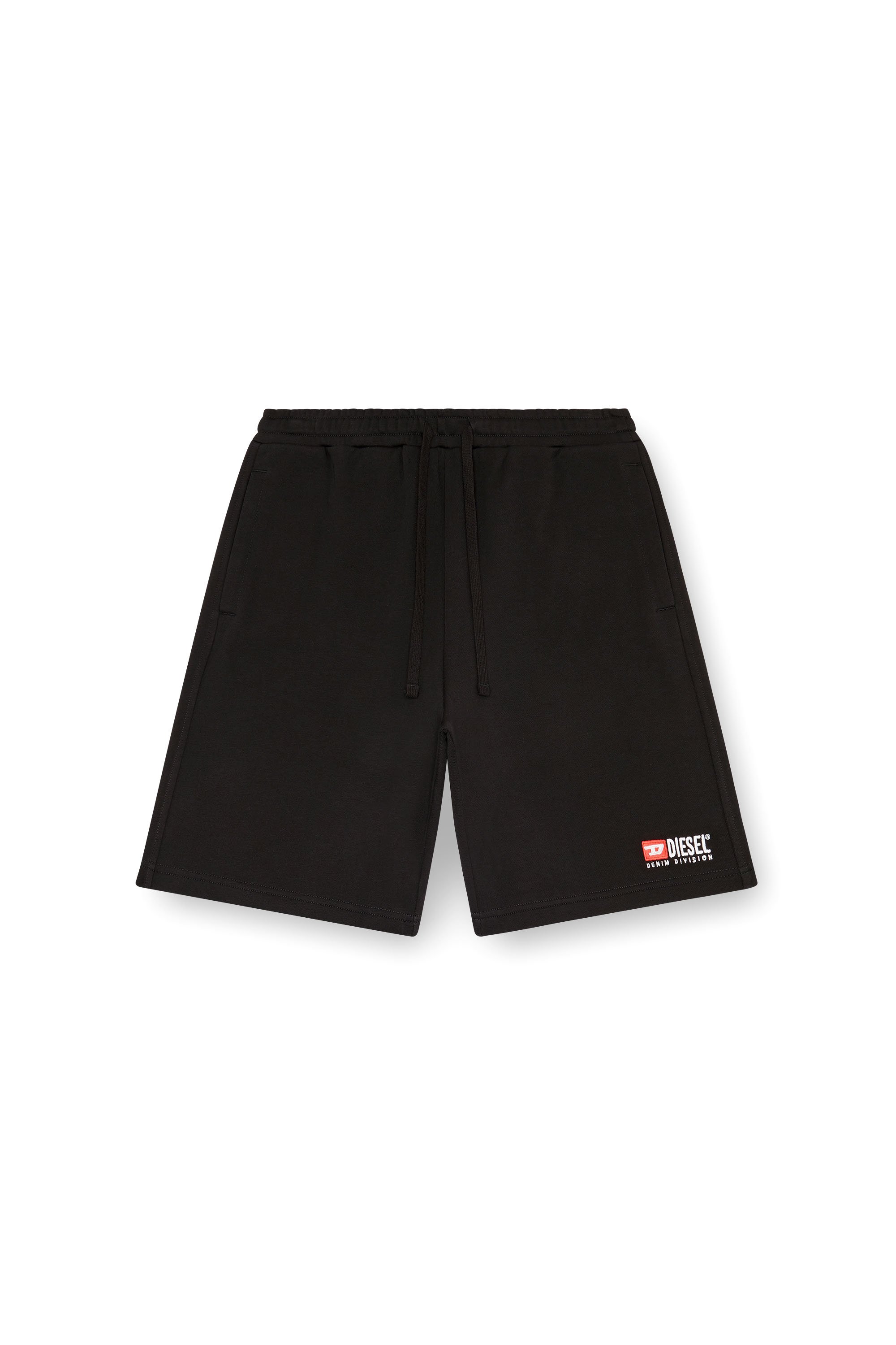 Diesel - P-CROWN-DIV, Man Sweat shorts with embroidered logo in Black - Image 5