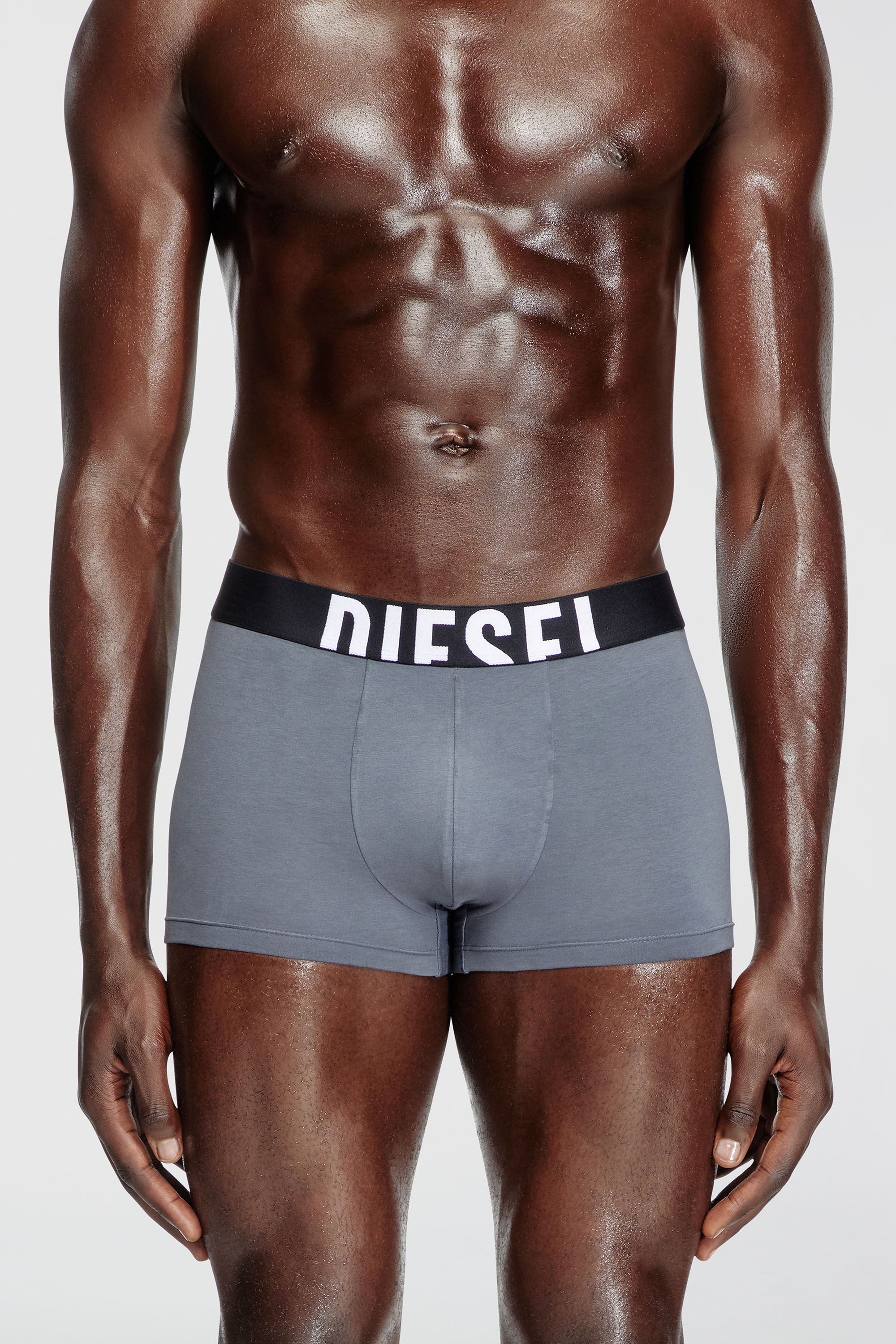 Diesel - DAMIEN-D-POP-3PACK-40, Man's Three-pack boxer briefs in stretch cotton in Grey/Black - 2