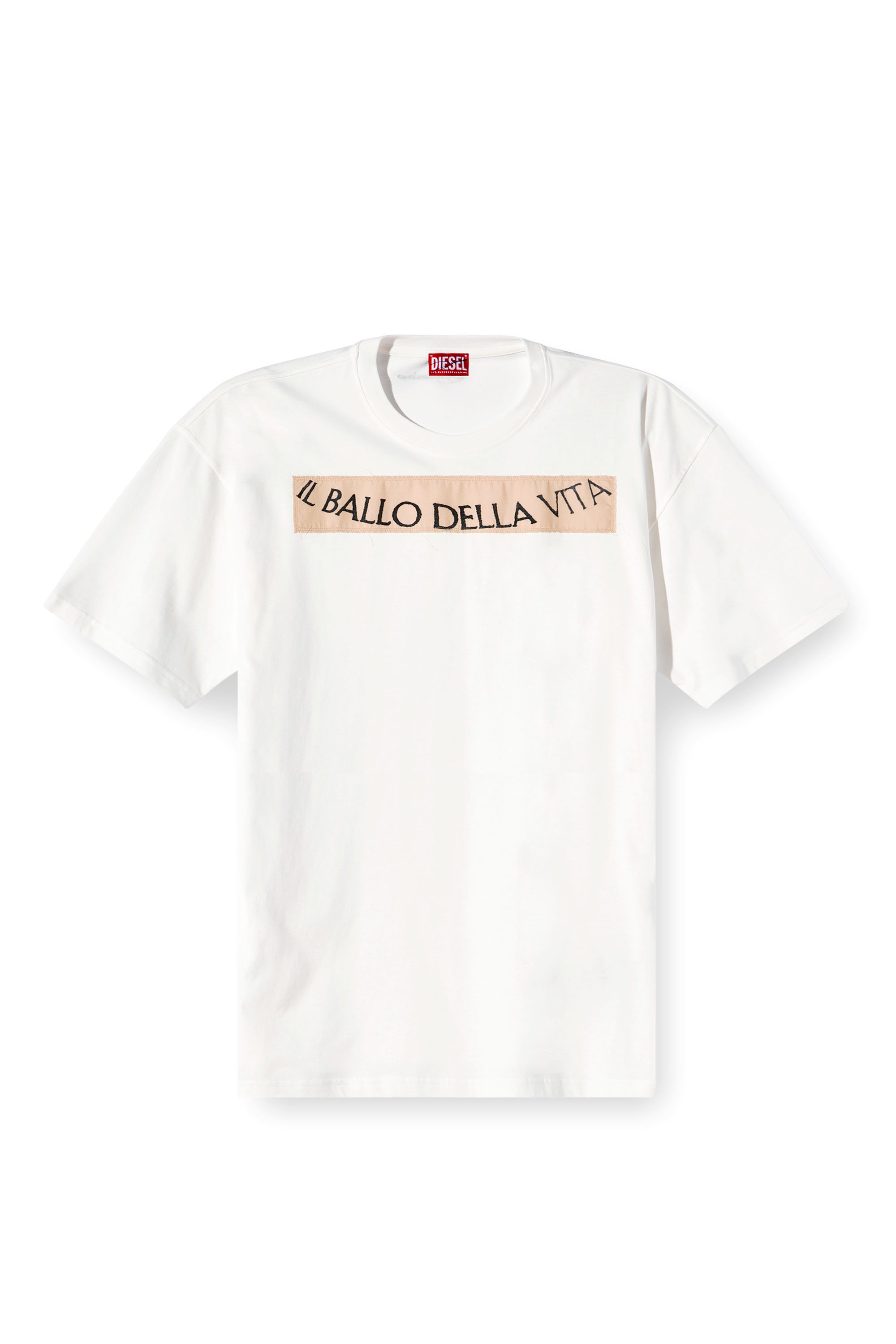 Diesel - T-BOXT-BALLO-DD, Unisex's T-shirt with tattoo patch in White - 6