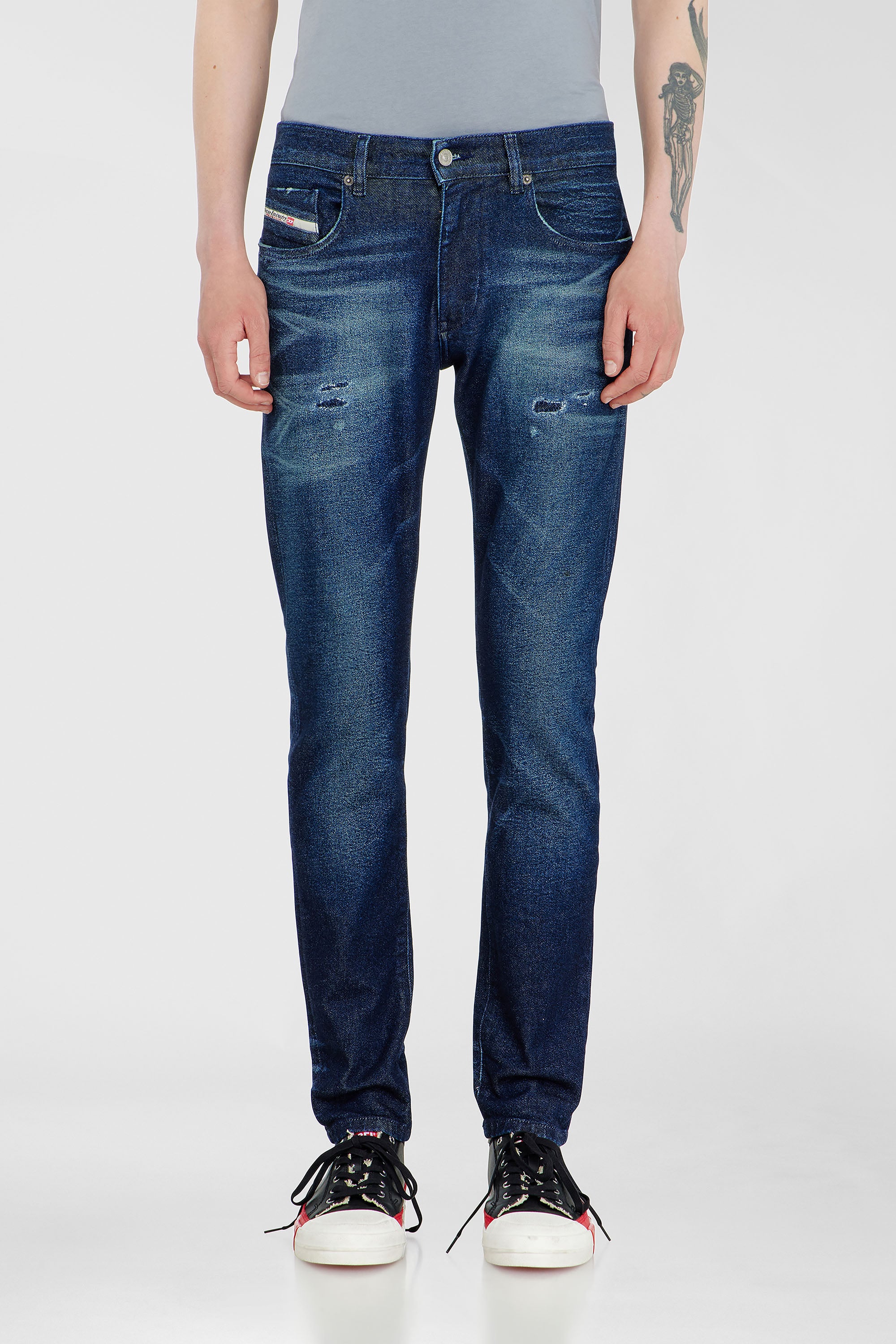 Diesel - Man's Slim Jeans 2019 D-Strukt 0KBBU, Dark Blue - 1