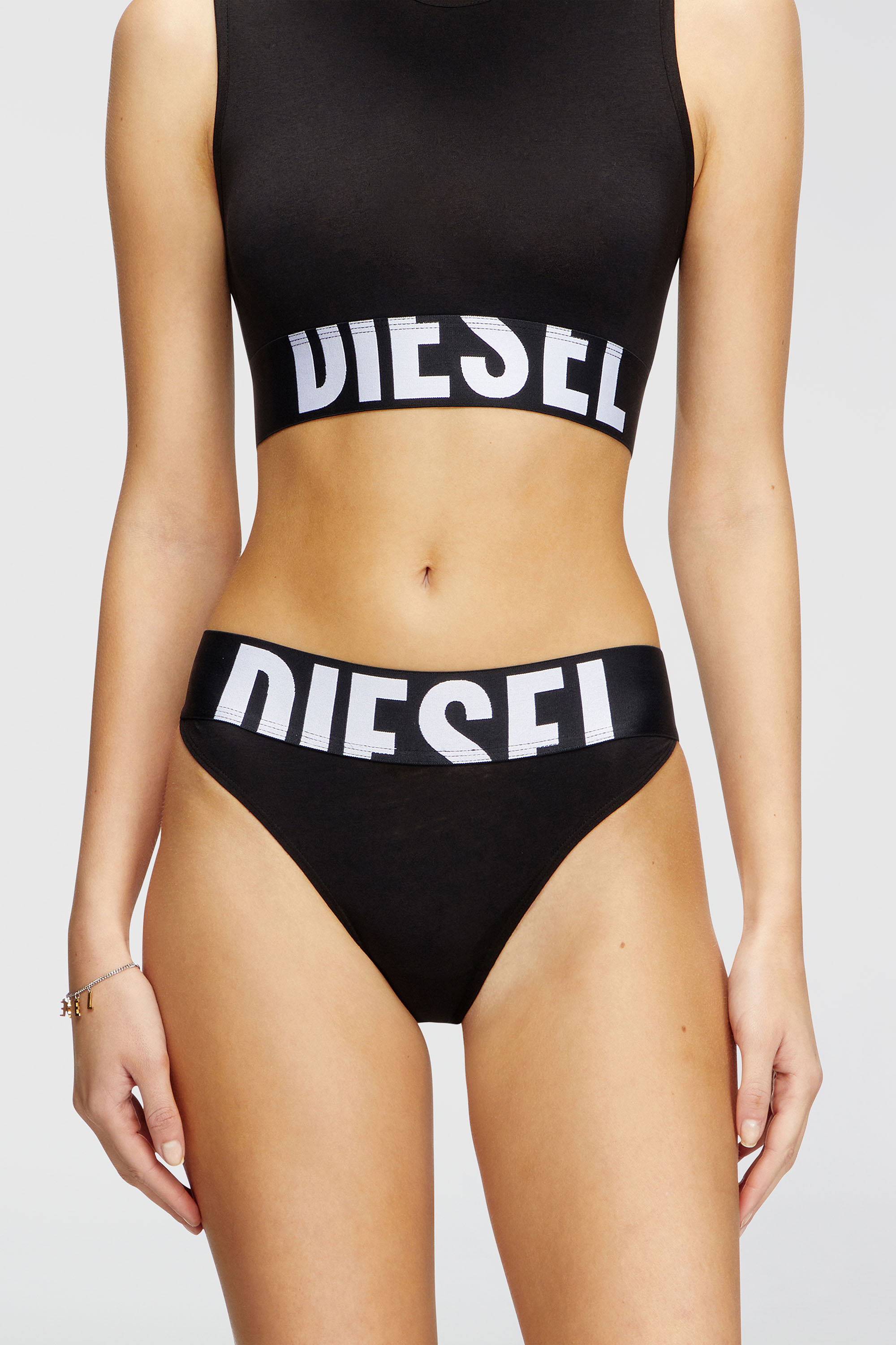 Diesel - LOLA-D-POP-3PACK, Woman's Three-pack briefs with cut-off logo in Black - 2