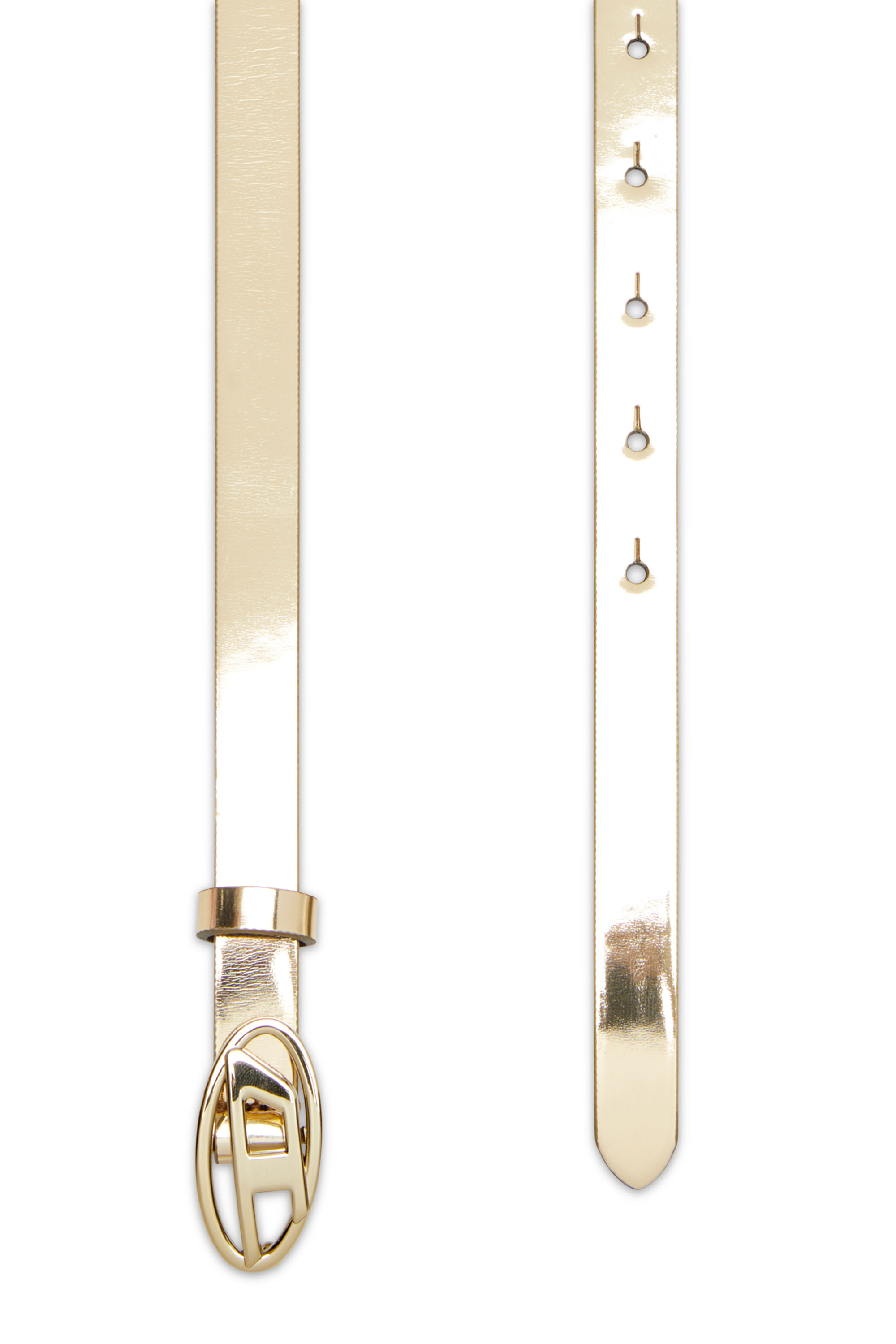 Diesel - B-1DR 15, Woman's 1.5cm belt with mirrored metallic finish in null - 2