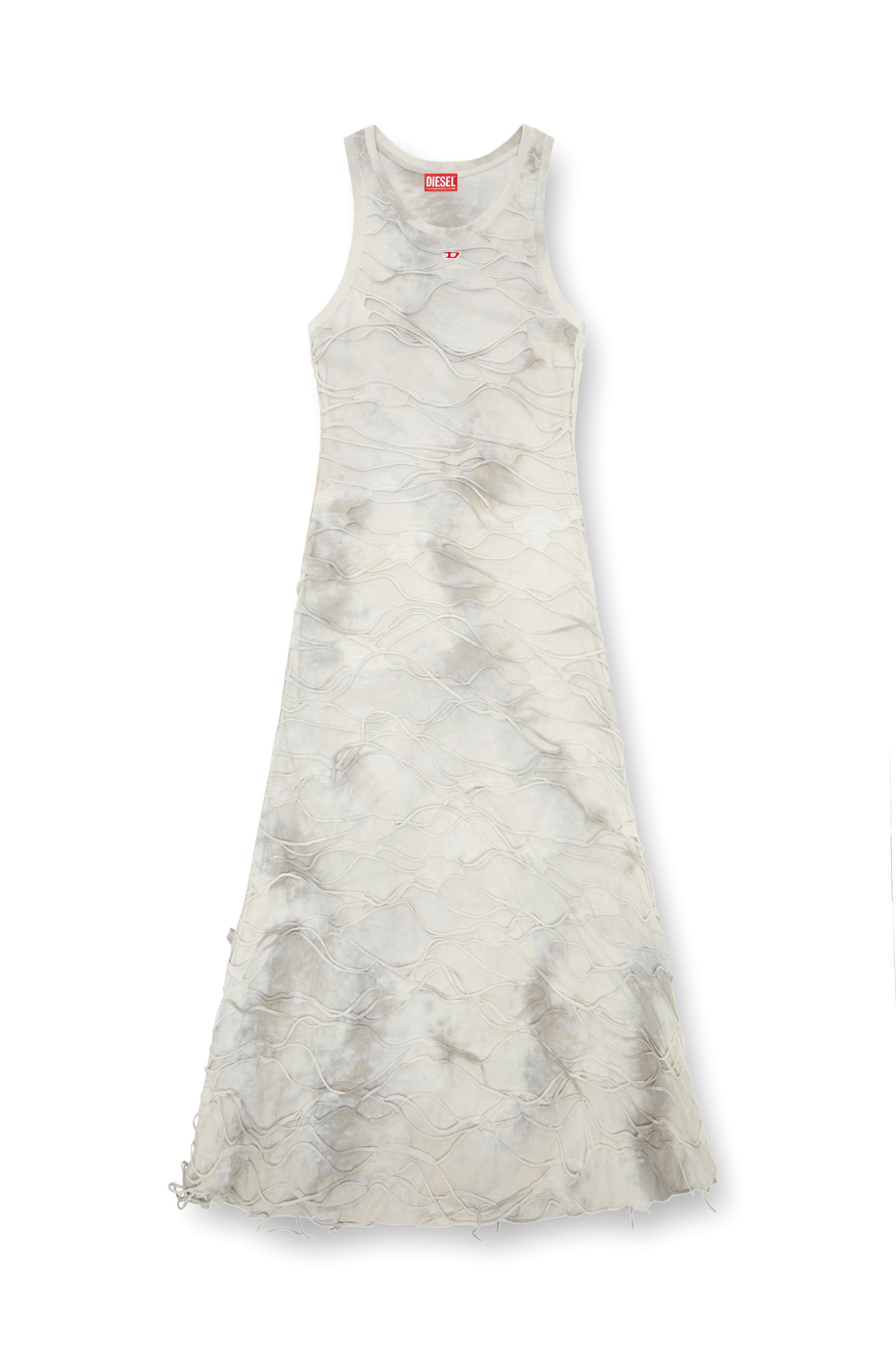 Diesel - D-JARAL, Woman Long tank dress with floating strands in Grey - Image 2