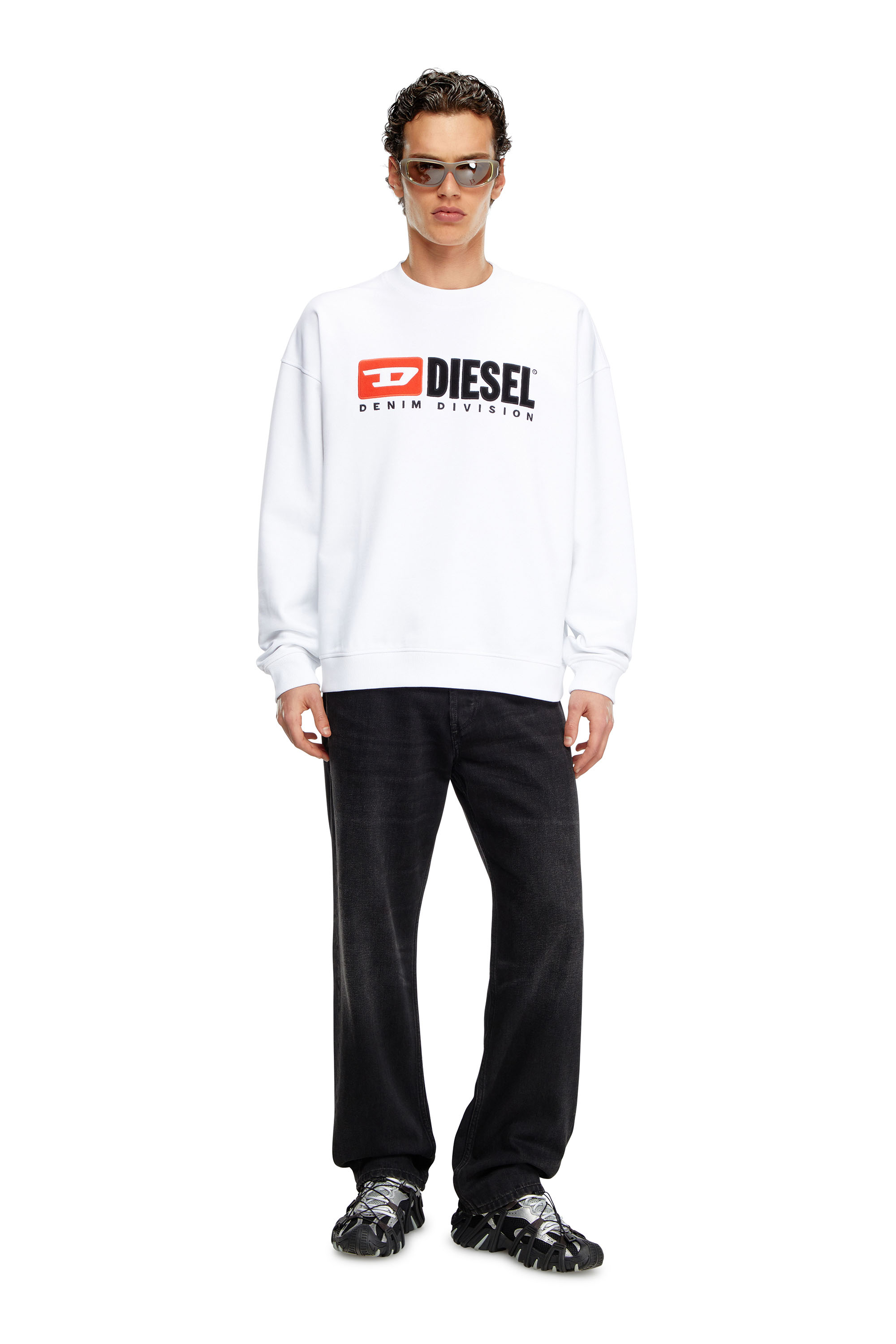 Diesel - S-BOXT-DIV, Man Sweatshirt with Denim Division logo in White - Image 2