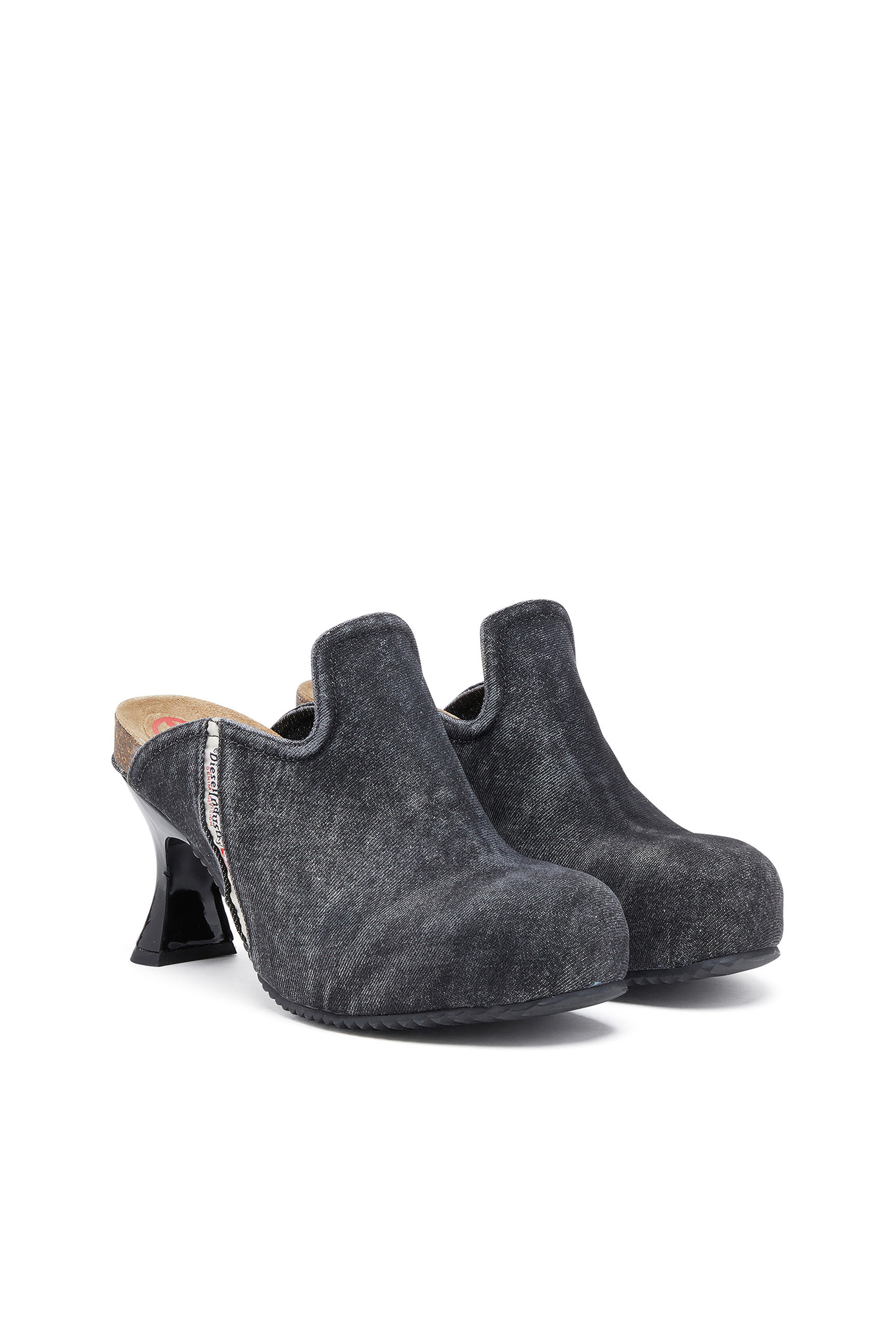 D-WOODSTOCK ML W, Black Diesel - D-WOODSTOCK ML W, Woman's D-Woodstock-Denim mules in Black - 2