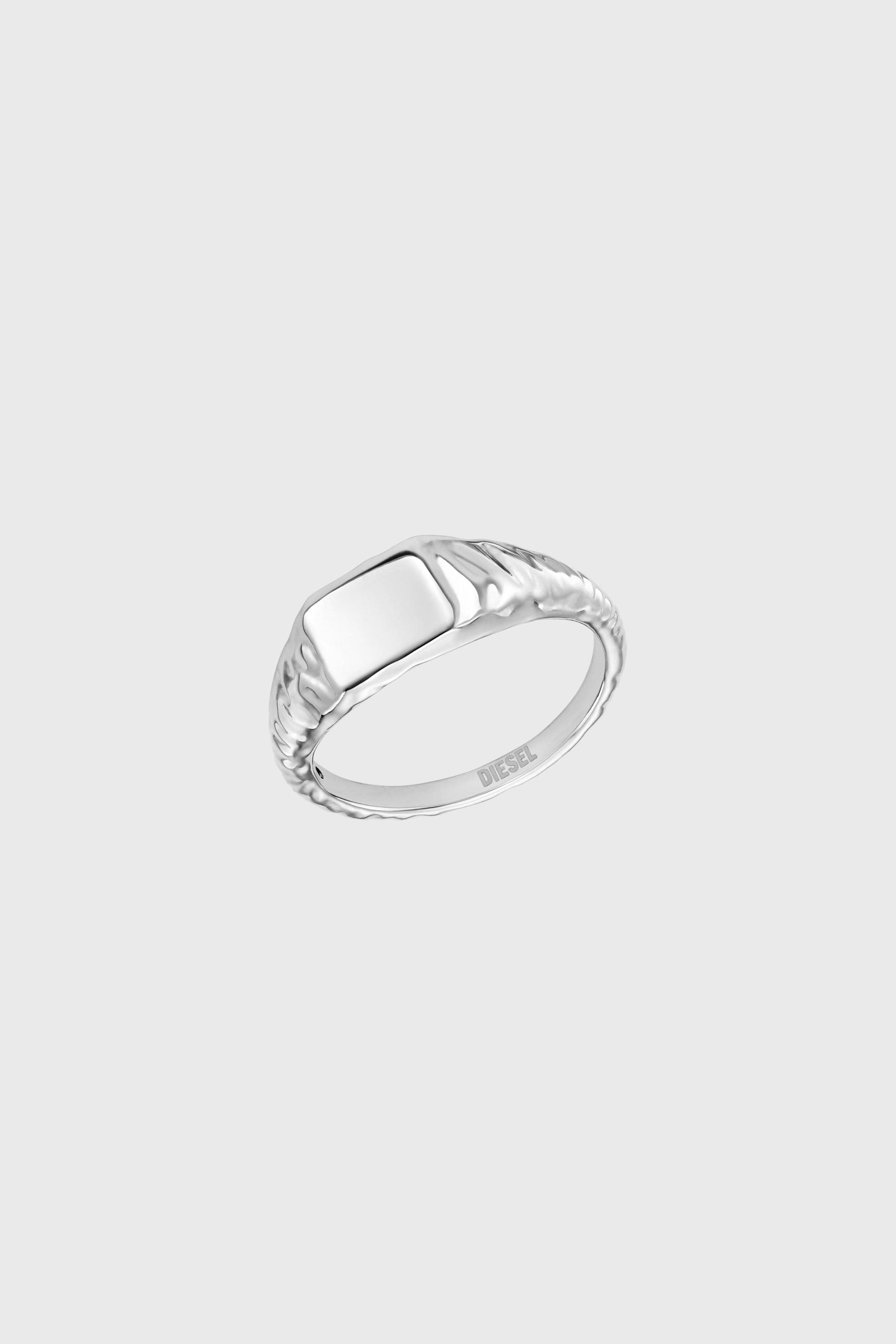 Diesel - DX1731040, Unisex's Stainless Steel Signet Ring in Silver - 1