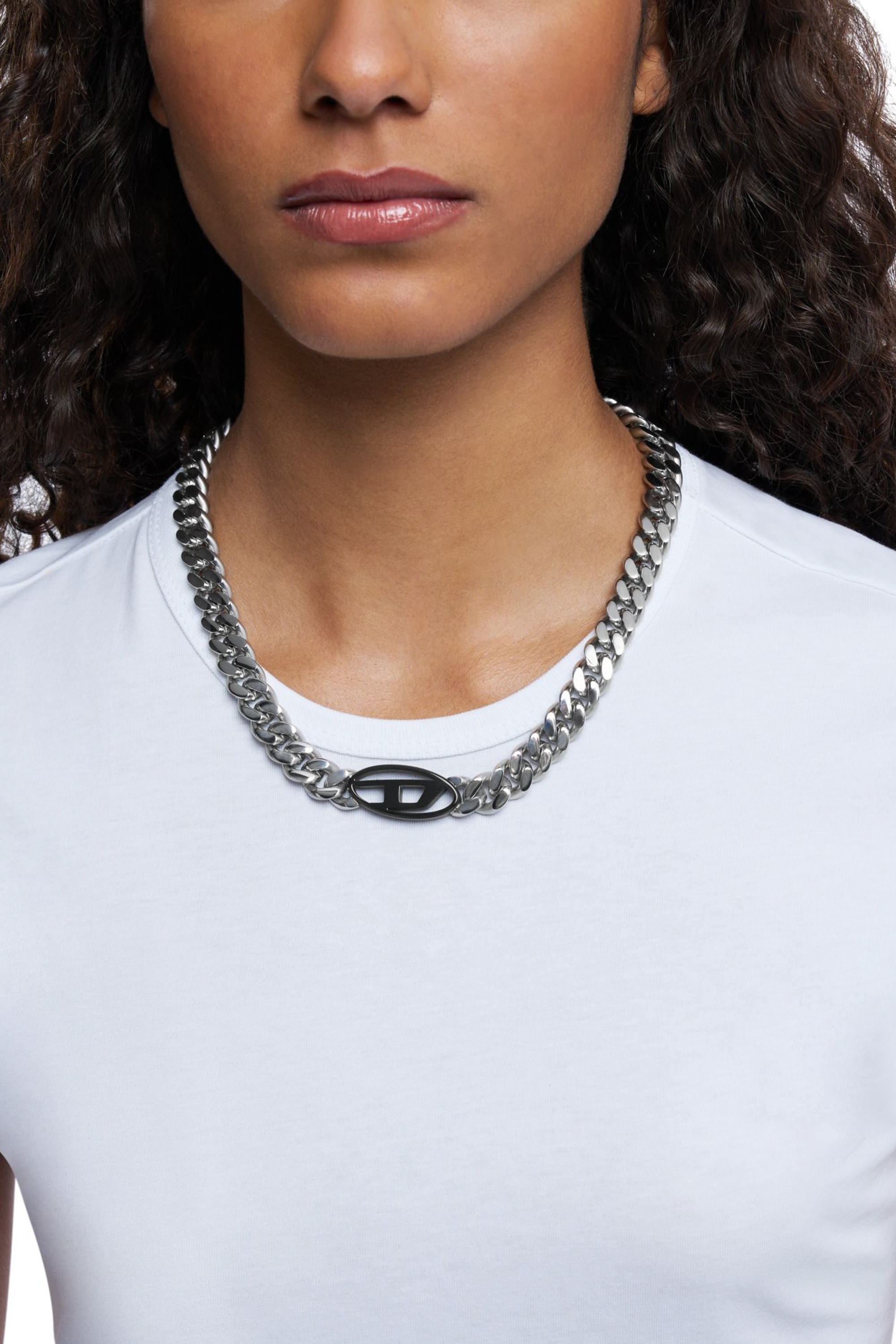 Diesel - DX1635931 JEWELLERY, Unisex's Two-tone stainless steel chain necklace in Silver/Black - 3