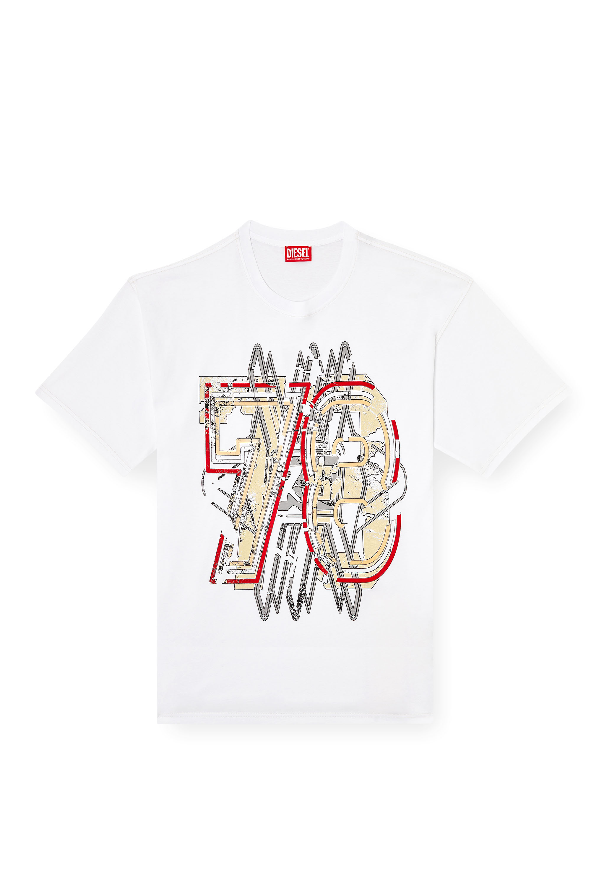 Diesel - T-BOXT-T8, Man's T-shirt with 78 print in White - 3