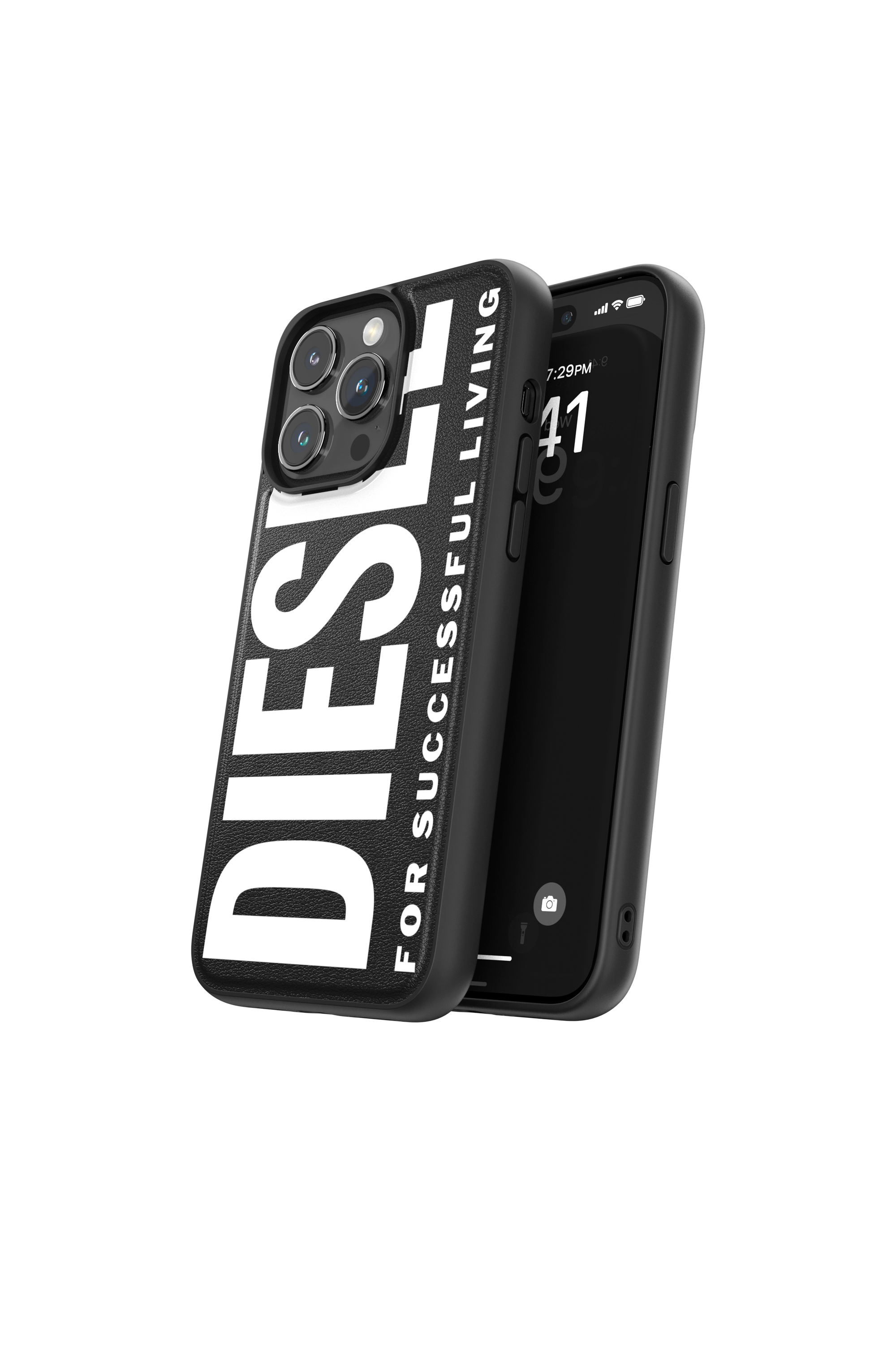 Diesel - 54168 MOULDED CASE, Unisex Moulded case cover iP15 Pro Max in Black - Image 3