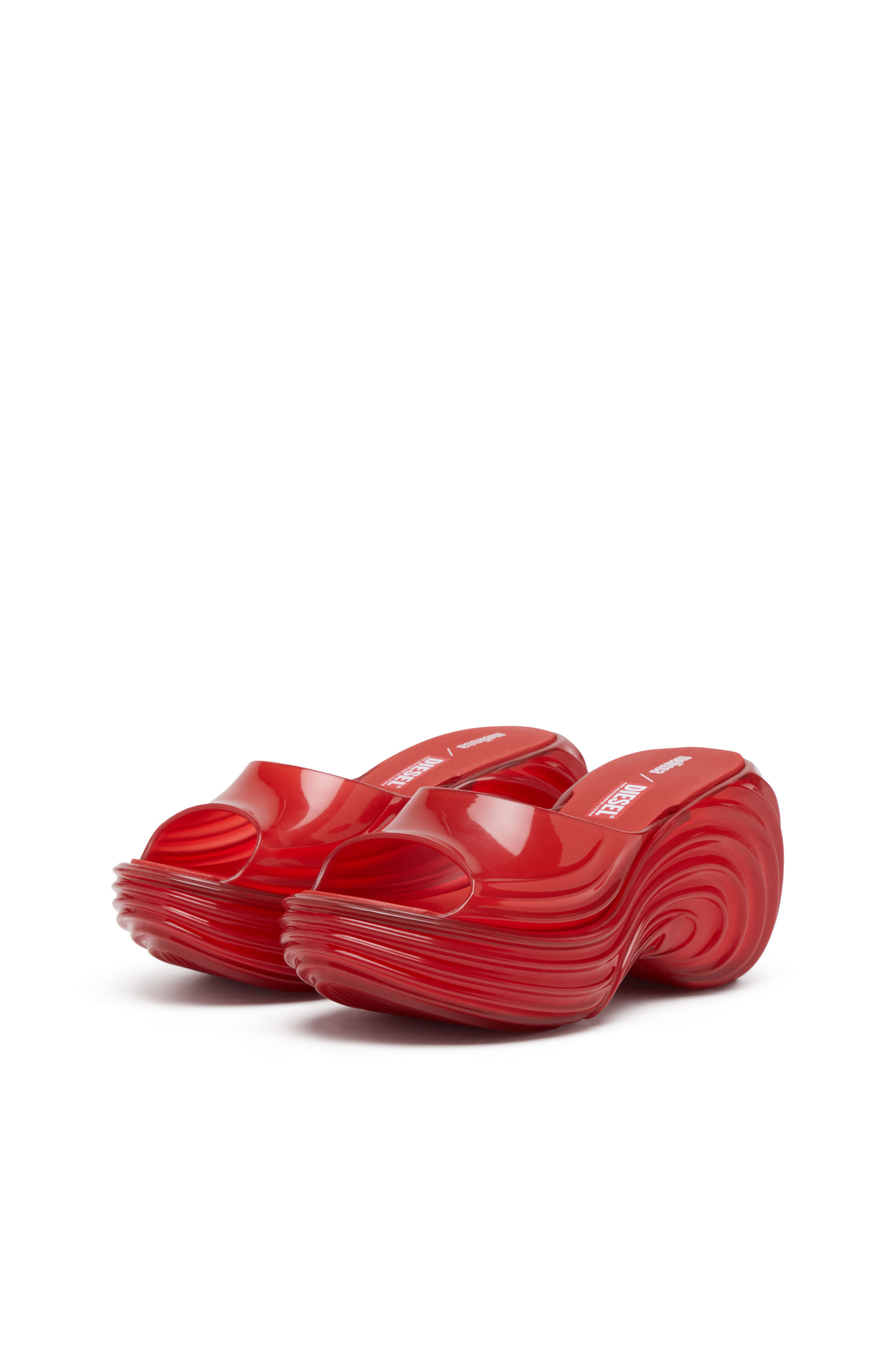 MELISSA QUANTUM PLATFORM, Red Diesel - MELISSA QUANTUM PLATFORM, Woman's Platform mule in Melflex® in Red - 9