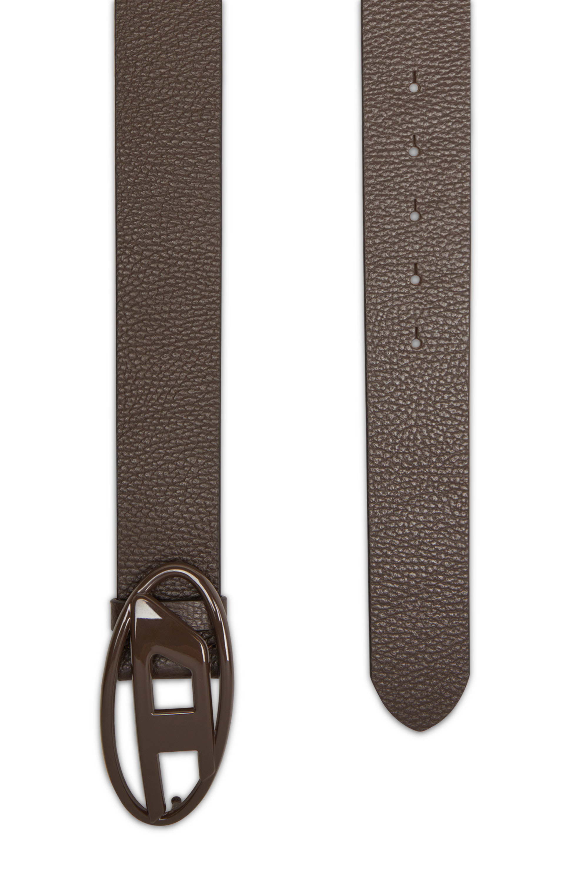 Diesel - B-1DR, Unisex's 4cm Leather belt with matte buckle in Brown - 2