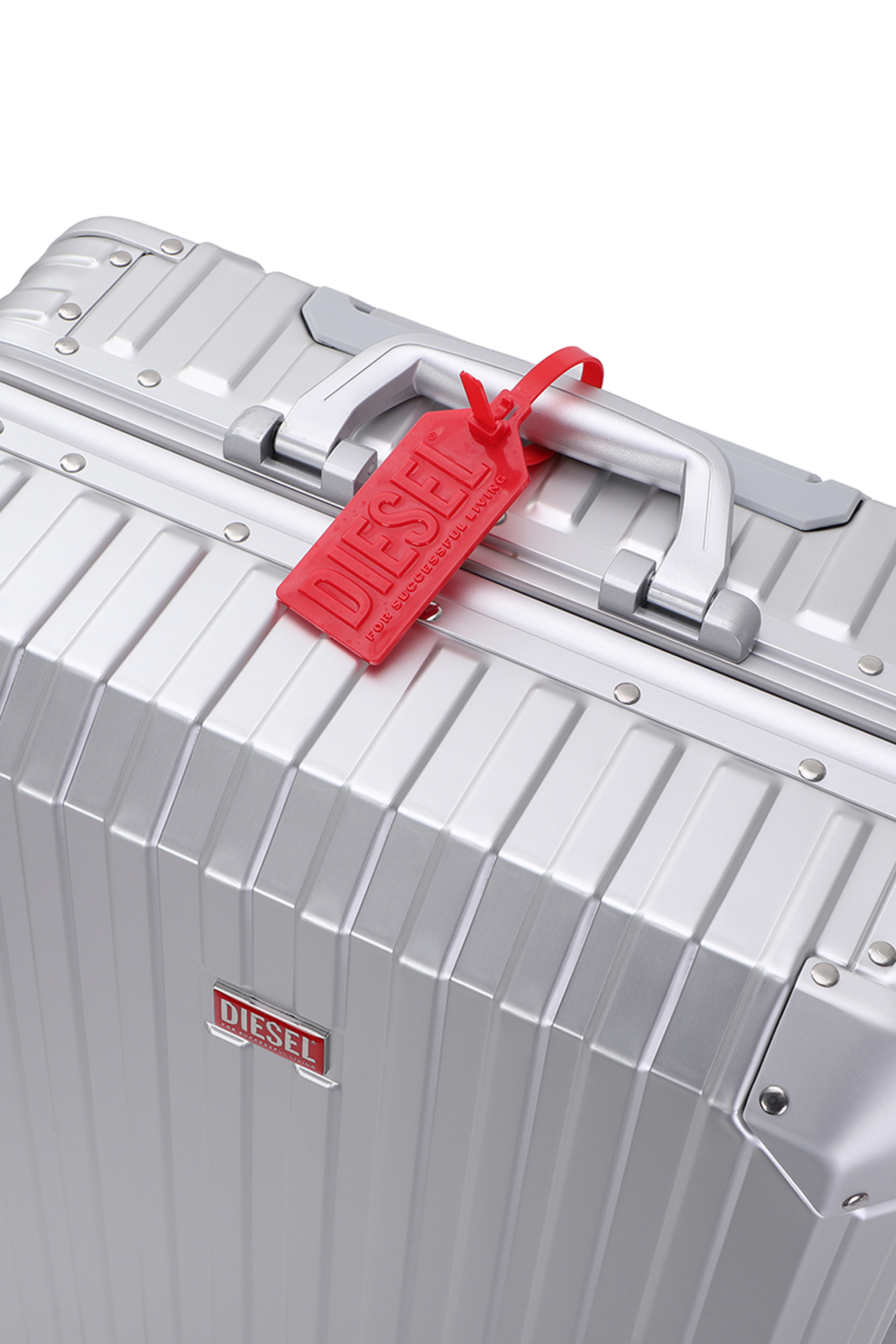 Diesel - DIESEL ALUMINUM TROLLEY- DSL002, Unisex's Aluminum suitcase size M in Silver - 2