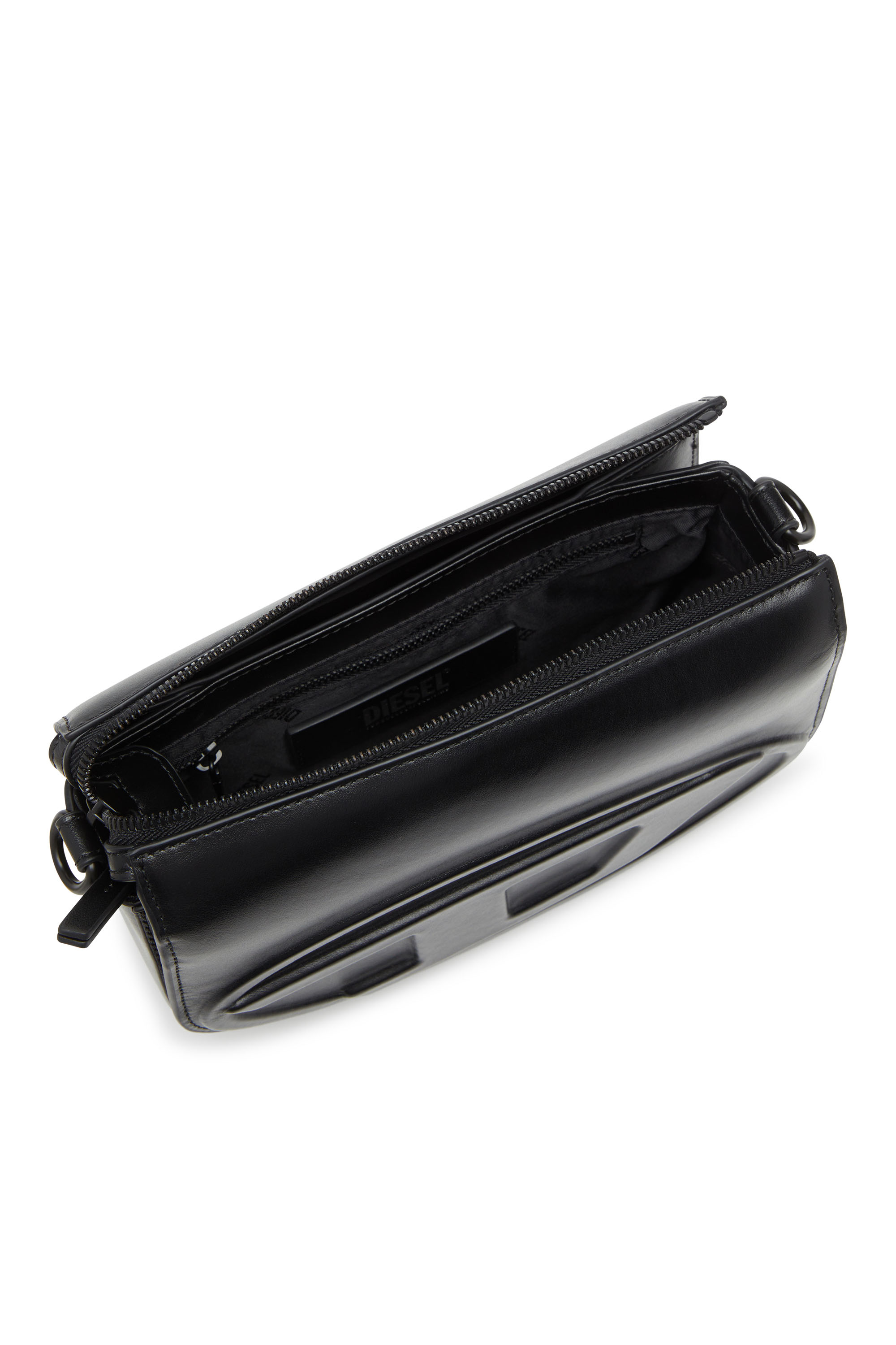 Diesel - 1DR CAMERA BAG, Man's Camera bag in premium leather in Black - 5