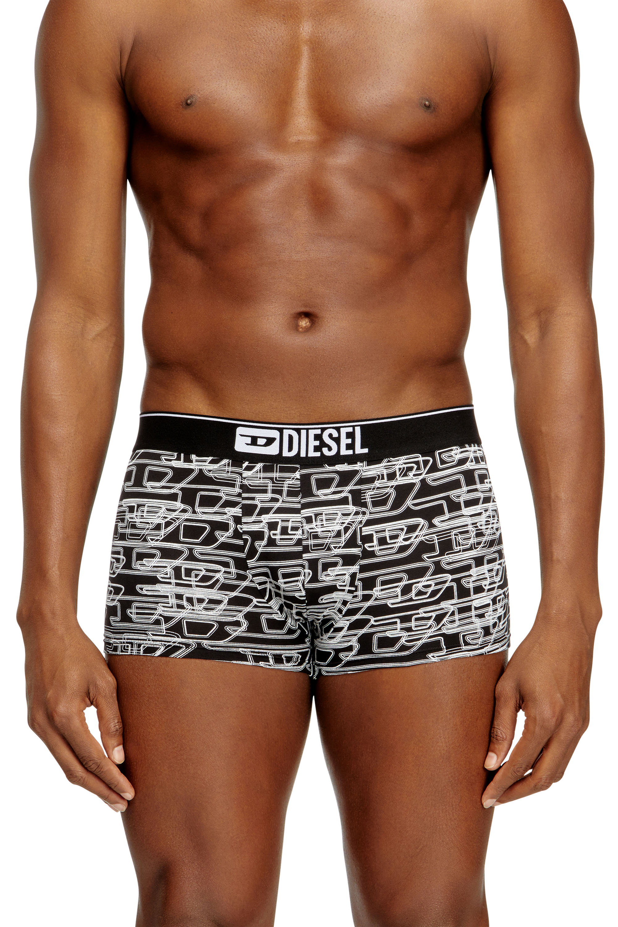 Diesel - DAMIEN-D-BOX-3PACK, Man's 3-pack of stretch cotton boxers with logo in Black/White - 3
