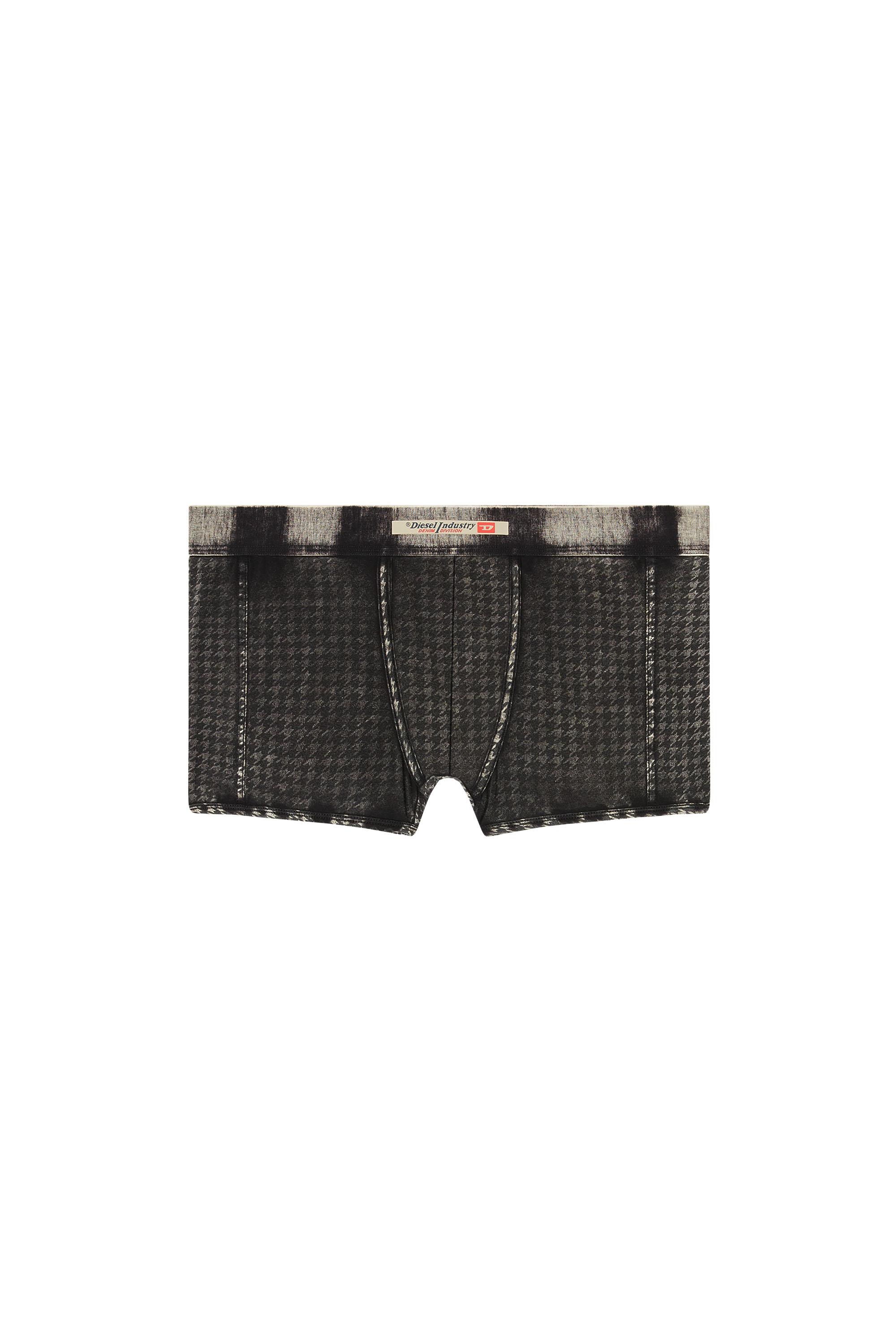 Diesel - DAMIEN-DNM, Man's Cotton boxer shorts with all-over print in Dark grey - 4