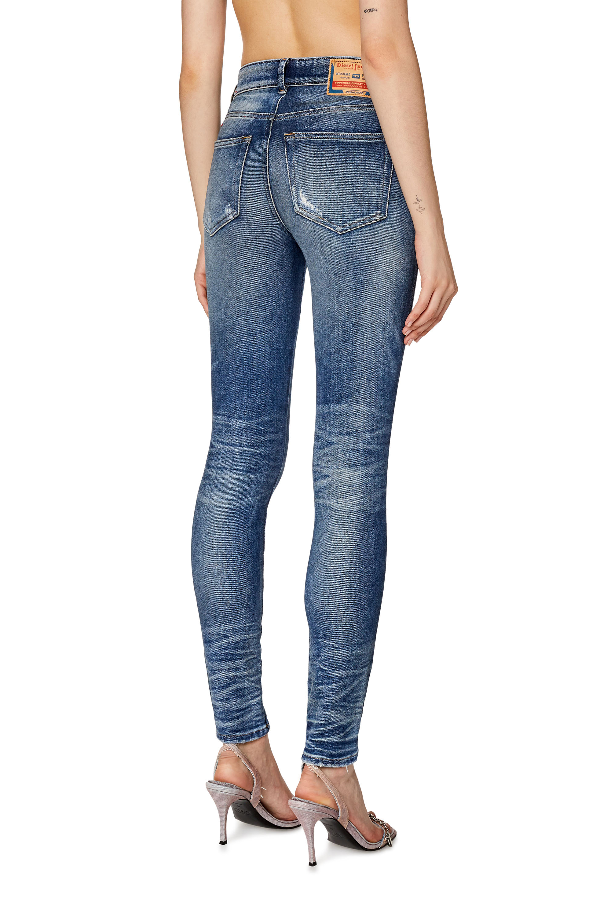 Diesel - Super skinny Jeans 2017 Slandy 09G14, Medium blue - Image 2