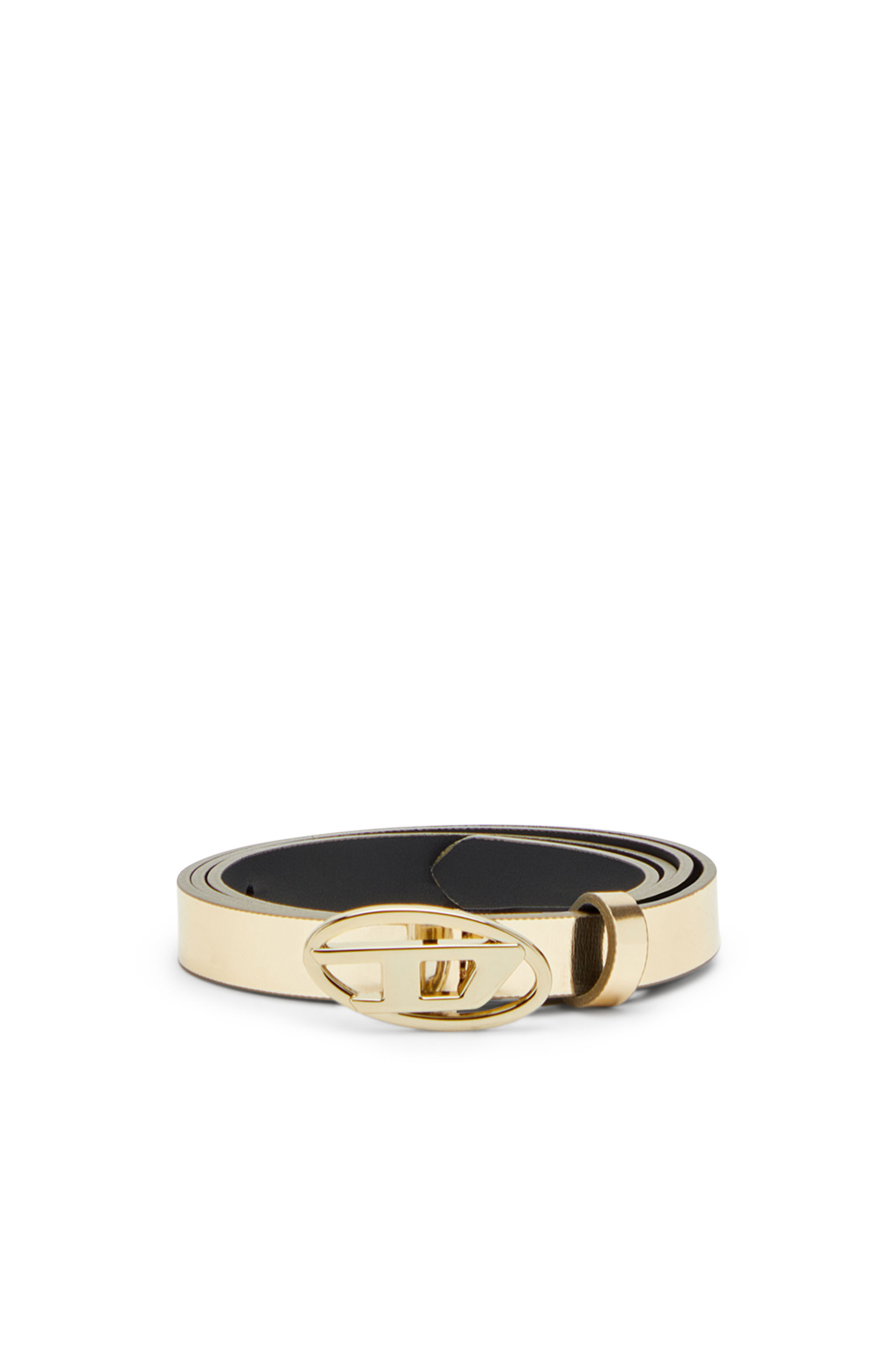 Diesel - B-1DR 15, Woman's 1.5cm belt with mirrored metallic finish in null - 1