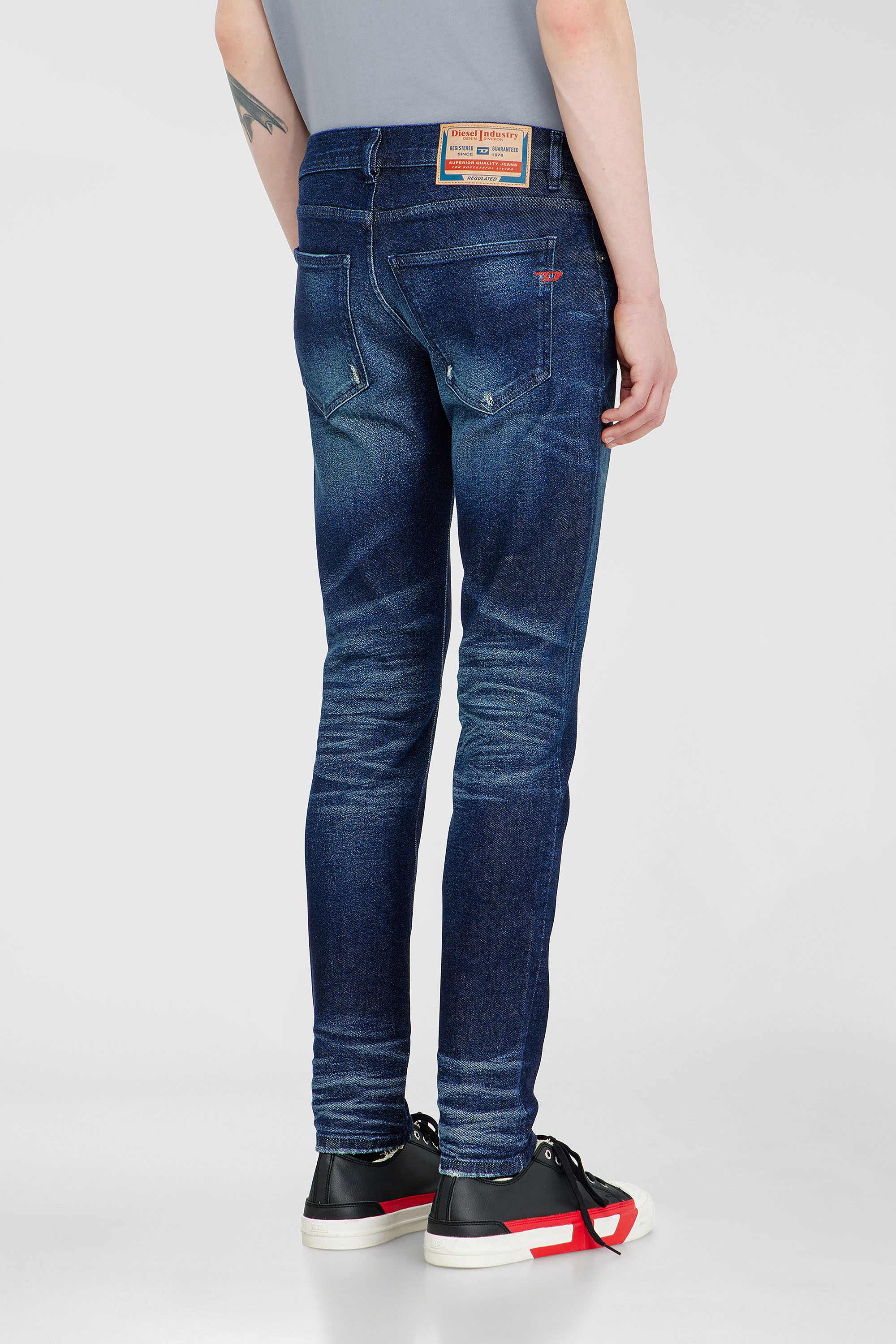 Diesel - Man's Slim Jeans 2019 D-Strukt 0KBBU, Dark Blue - 5