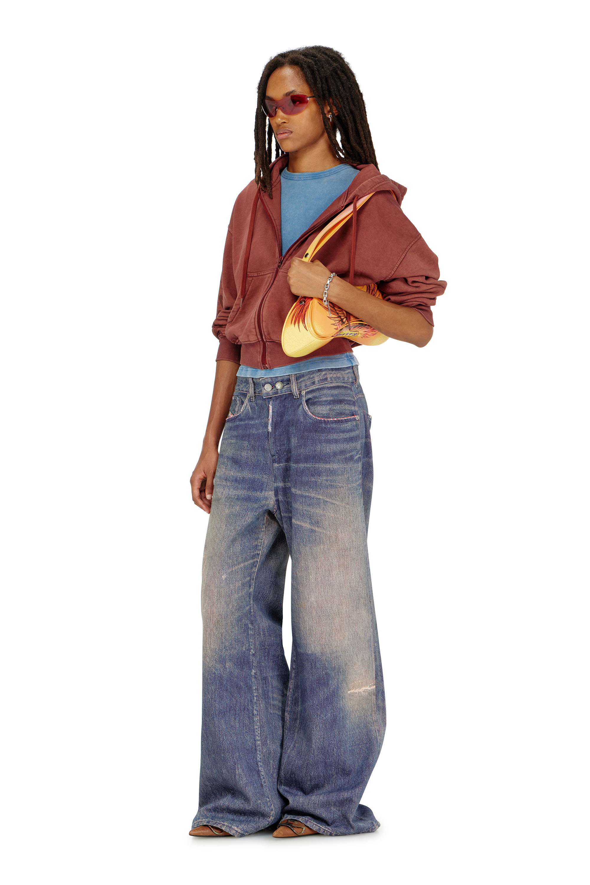 Diesel - Woman's Relaxed Jeans 1996 D-Sire 09P95, Dark Blue - 2
