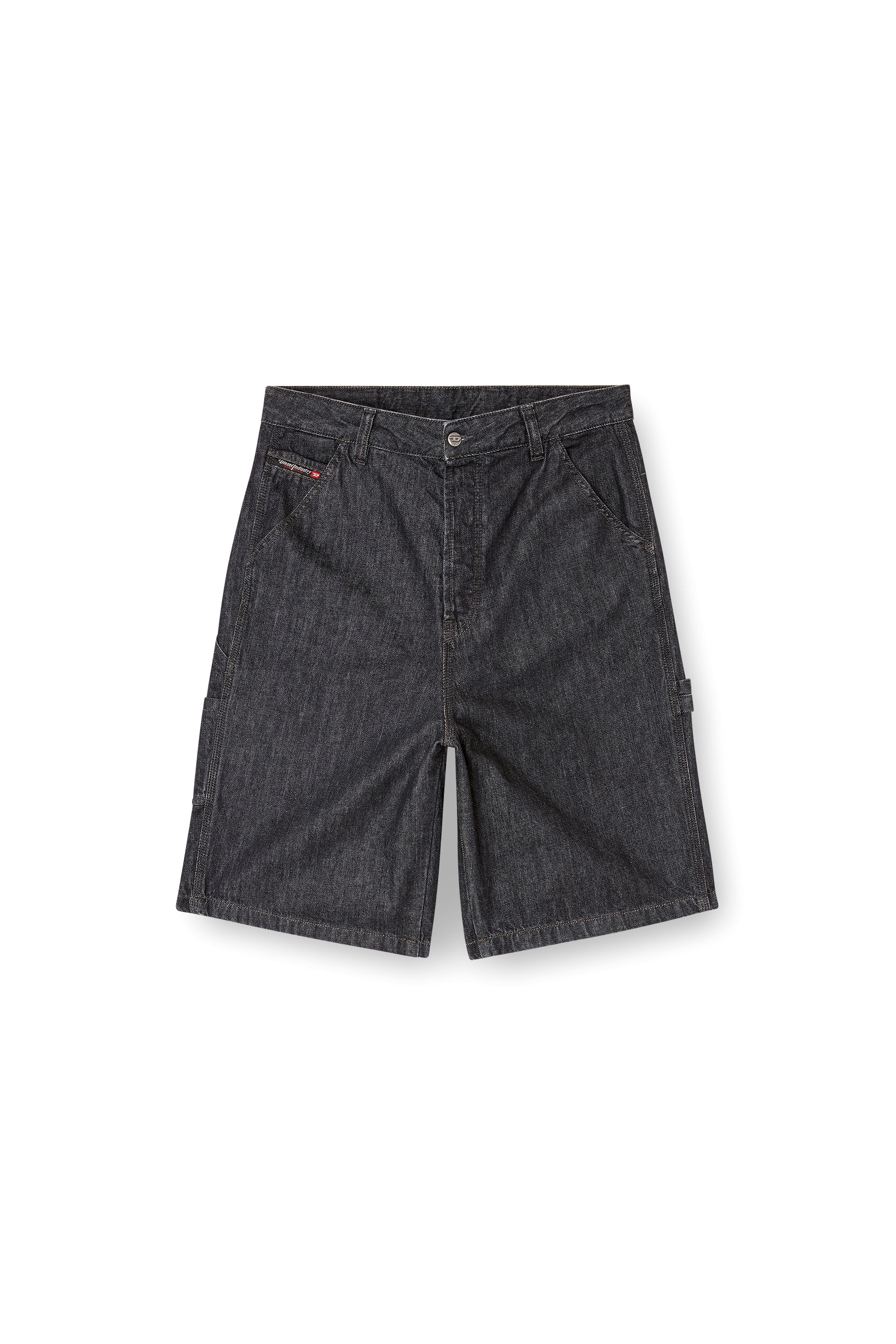 D-LIVERY-W-SHORT, Black Diesel - D-LIVERY-W-SHORT, Man's Shorts in rinse-wash denim in Black - 2