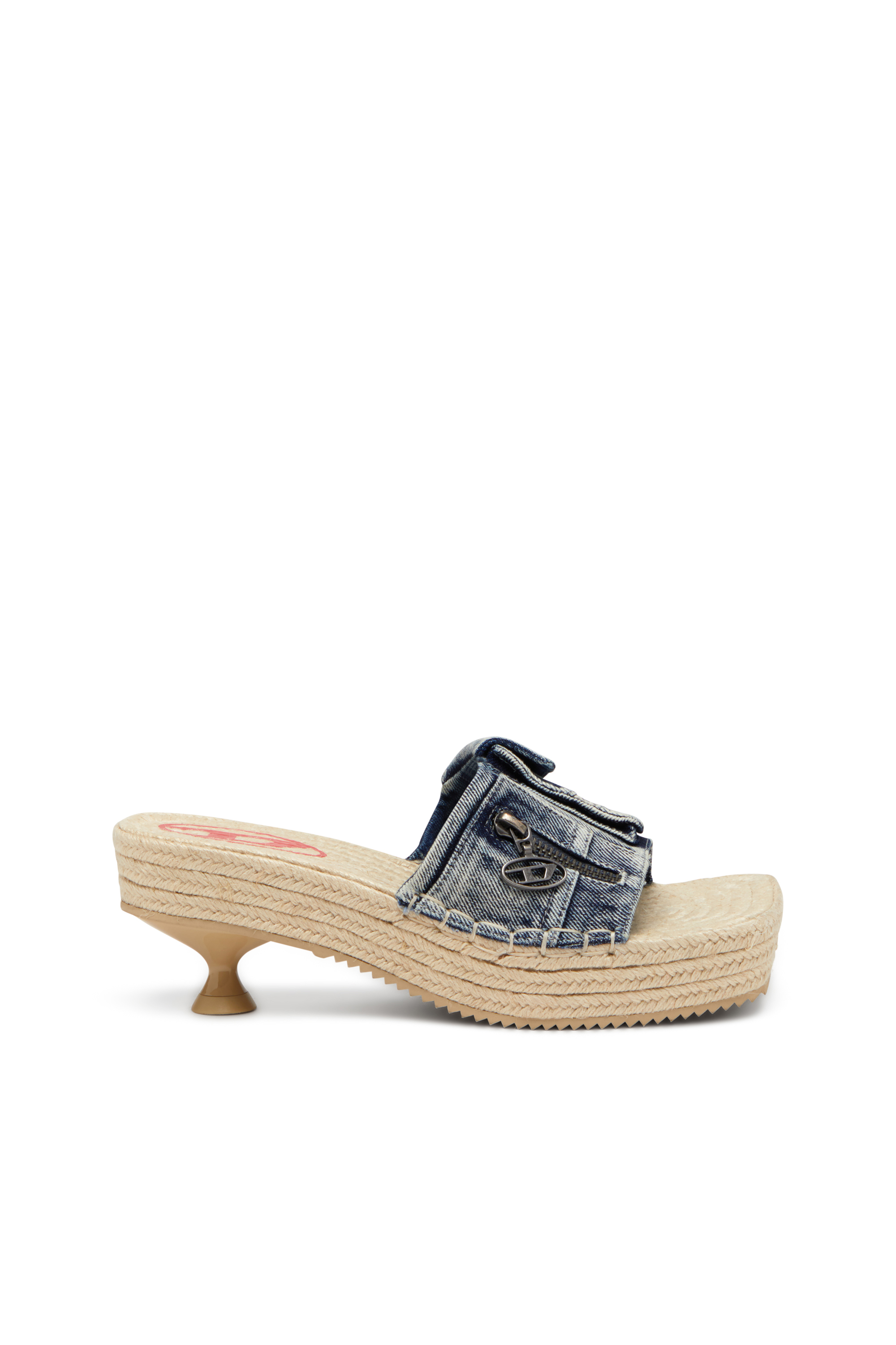 Diesel - D-IBIZA 40 PCK, Woman's D-Ibiza-Heeled platform espadrilles in denim in Blue - 1