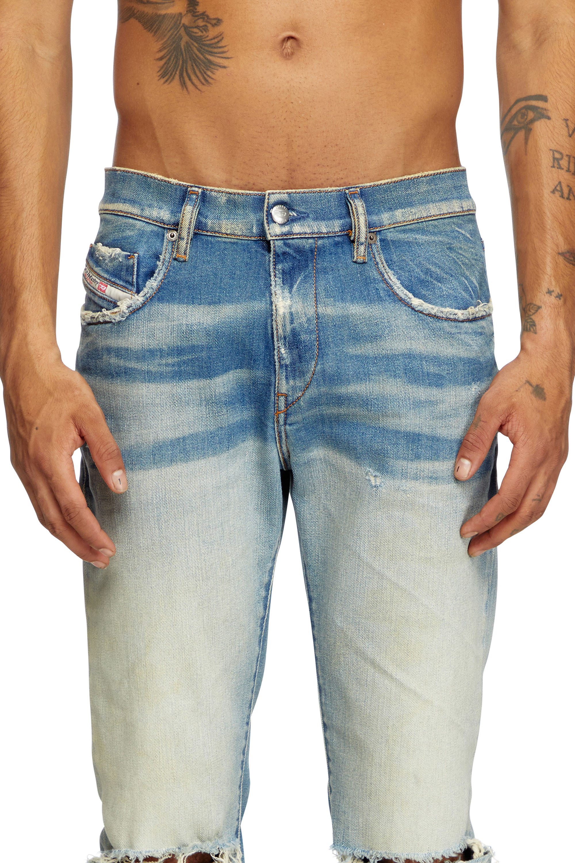 Diesel - Man's Slim Jeans 2019 D-Strukt 09L28, Medium blue - 5