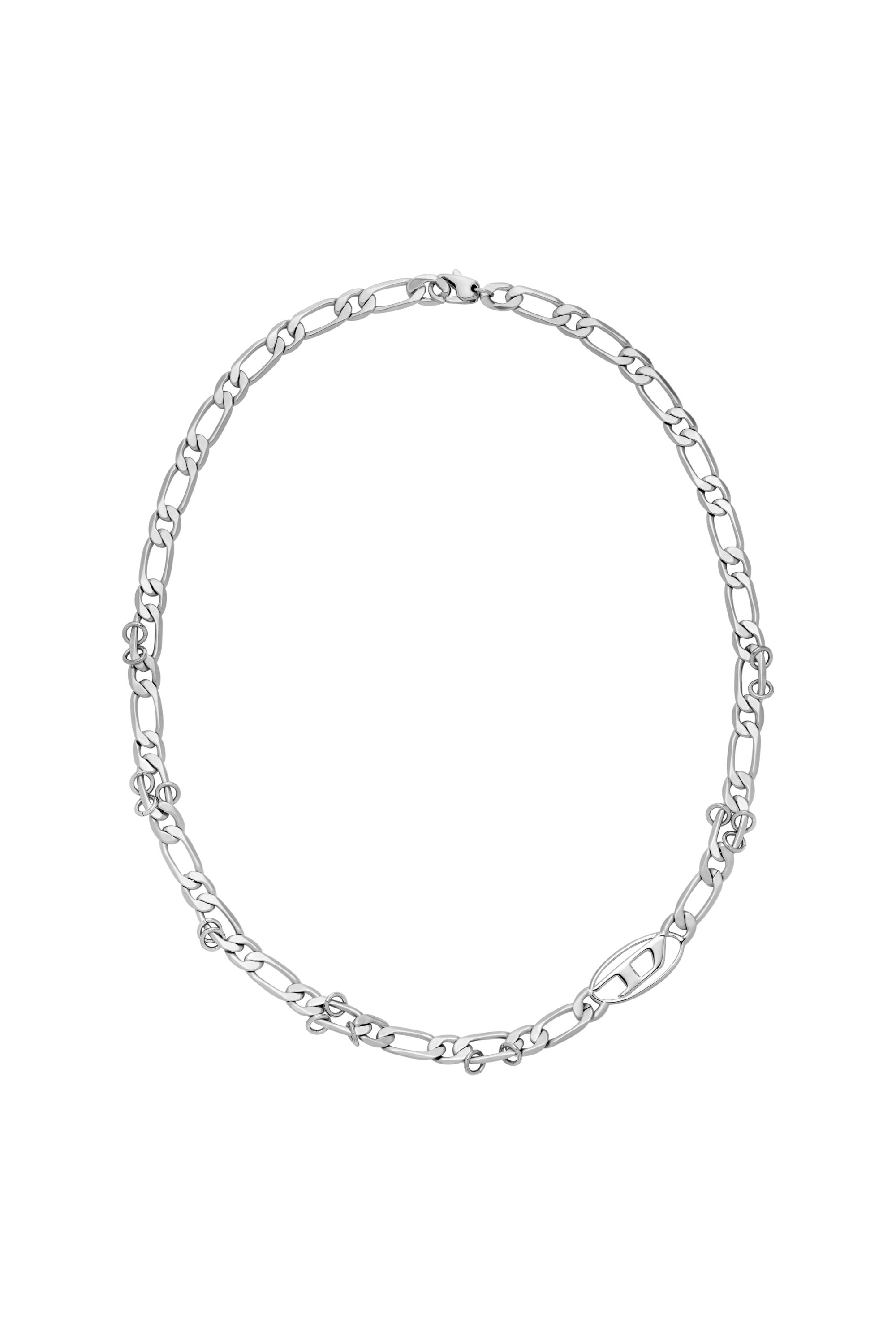 Diesel - DX1600040, Unisex's Stainless Steel and Brass Chain Necklace in Silver - 1