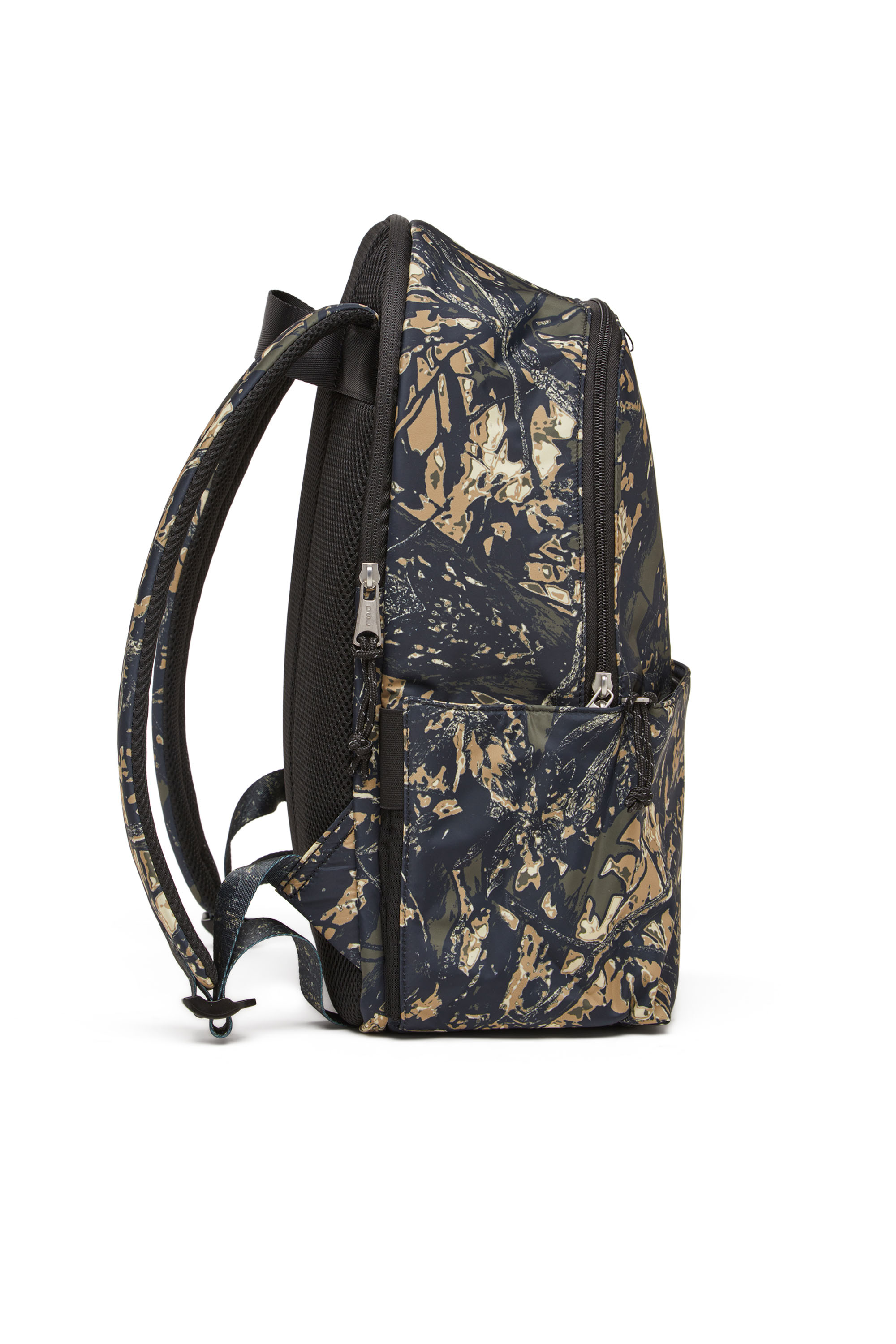 Diesel - D-PACK BACKPACK X, Man's D-Pack-Backpack in camo-print fabric in Military Green - 2