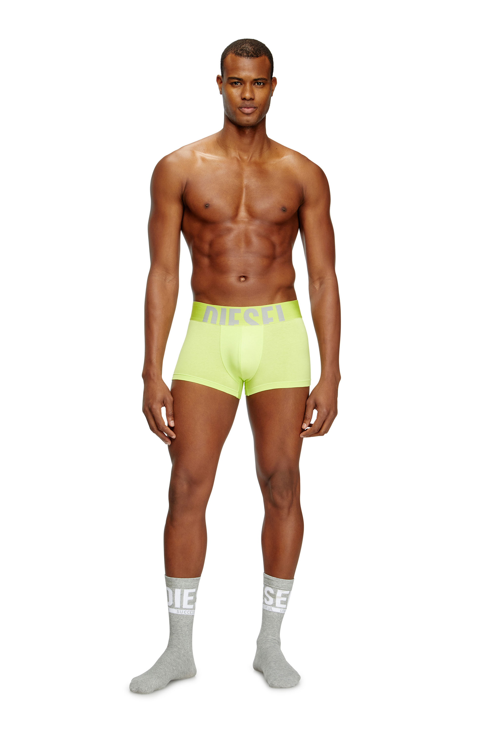 Diesel - UMBX-DAMIENTHREEPACK-5.5EL, Man's Three-pack boxer briefs in stretch cotton in Black/Green - 1