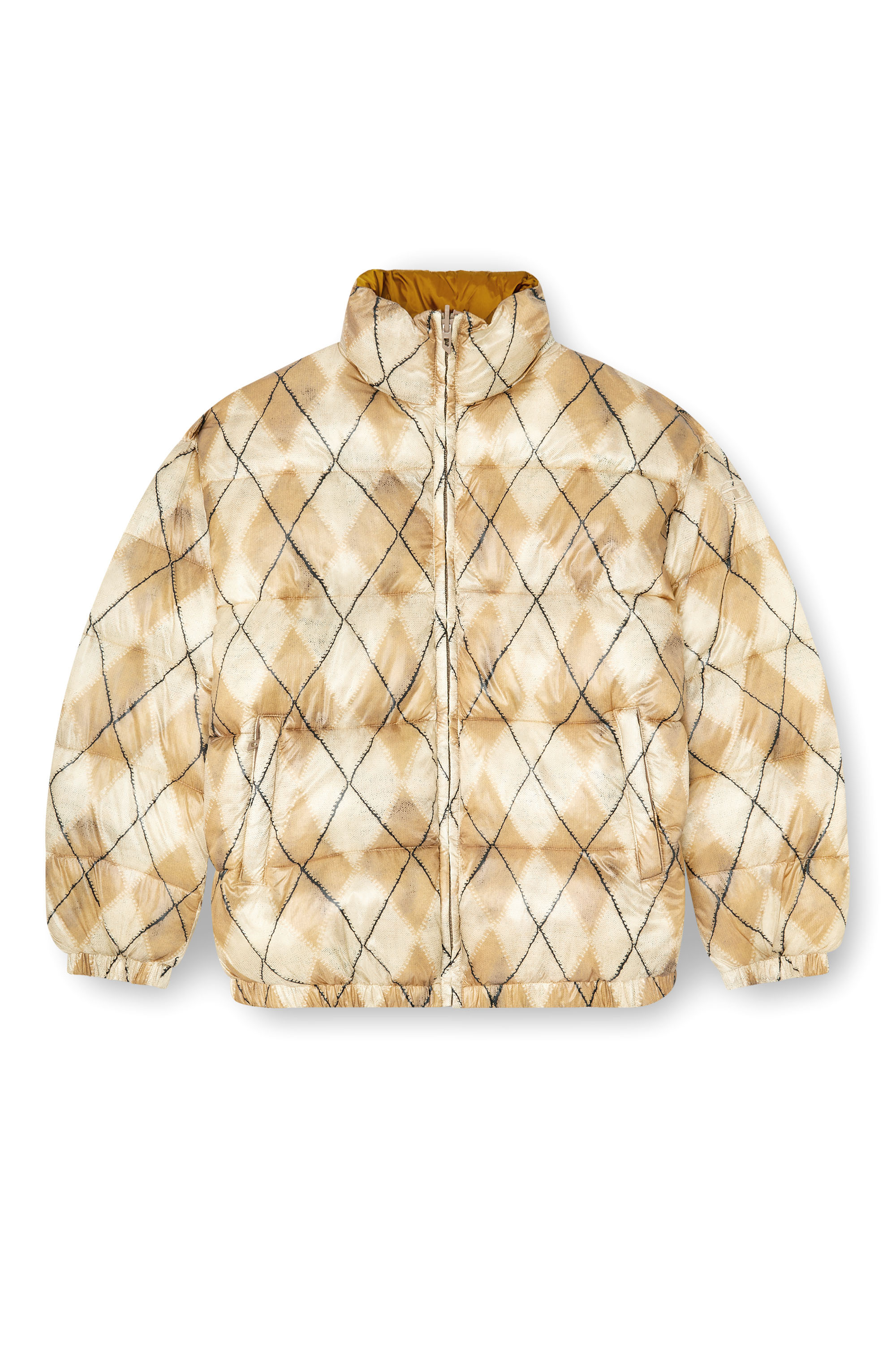 Diesel - W-BOURB-DLCK, Man's Reversible puffer jacket with argyle print in null - 4