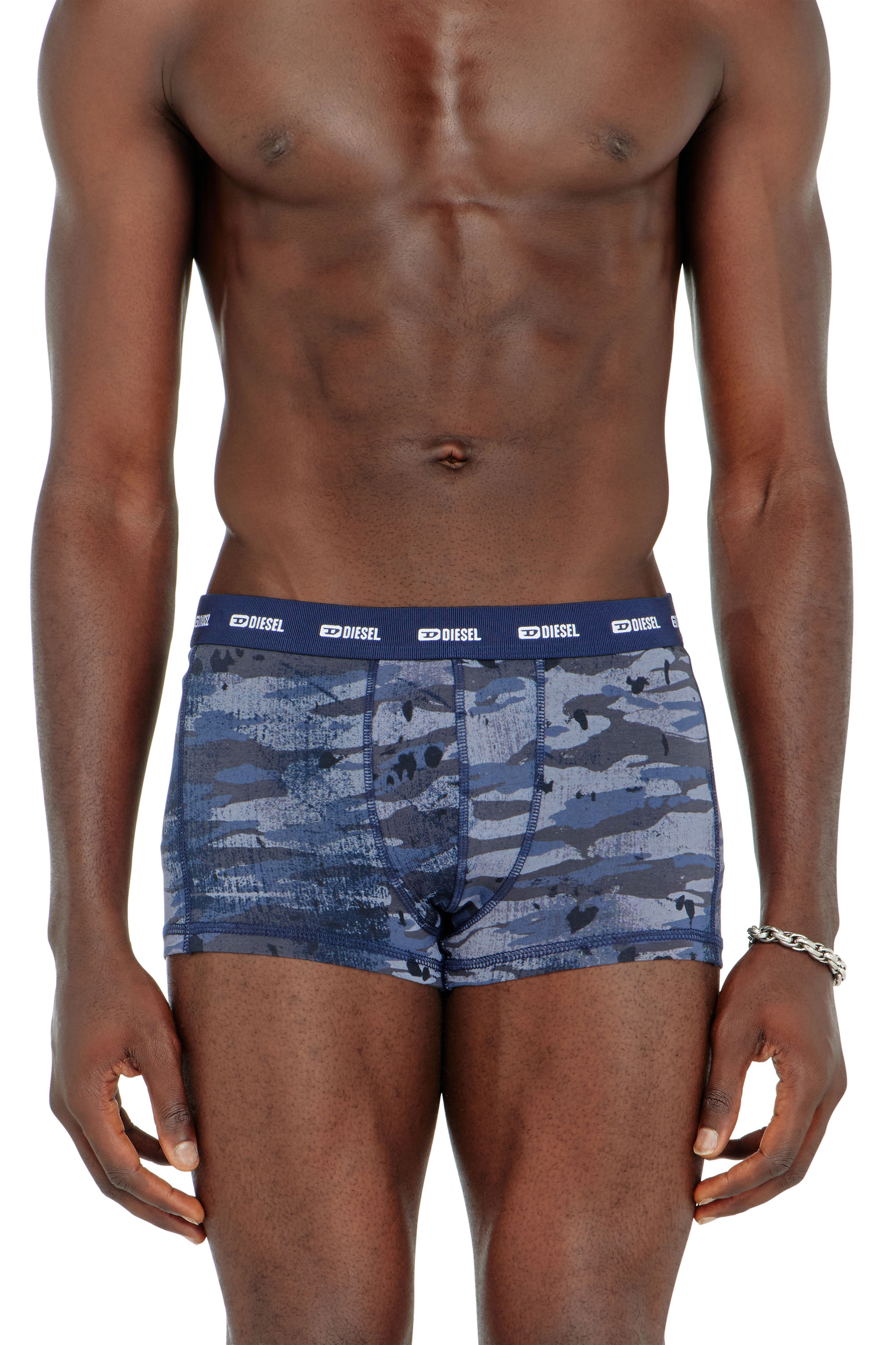 Diesel - DAMIEN-UTLT-3PACK, Man's Three-pack of boxer briefs plain and camo in Blue/Black - 3