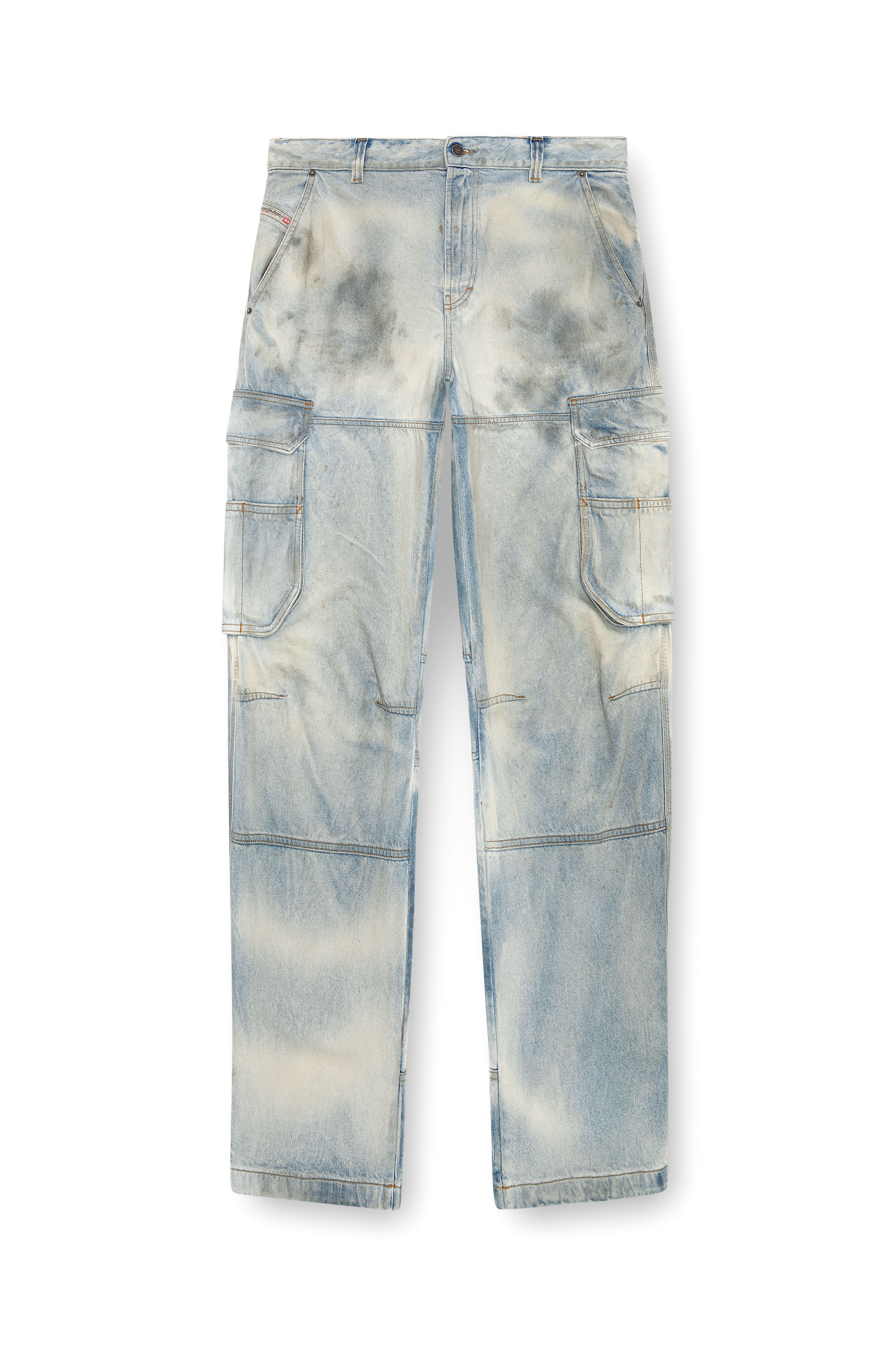 Diesel - Man Straight Jeans D-Fish 0CBDJ, Light Blue - Image 3