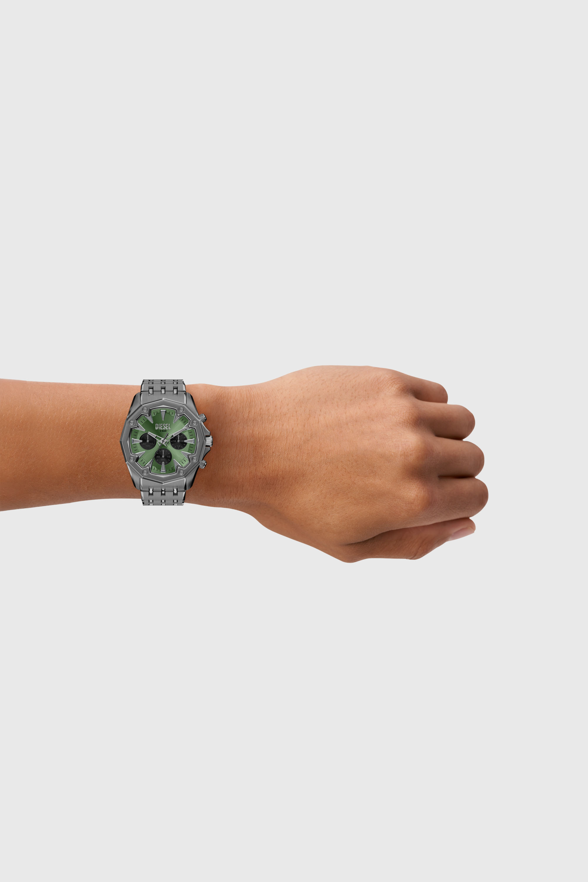 Diesel - DZ4711 WATCH, Man's Stinger gunmetal stainless steel watch in Dark grey - 5