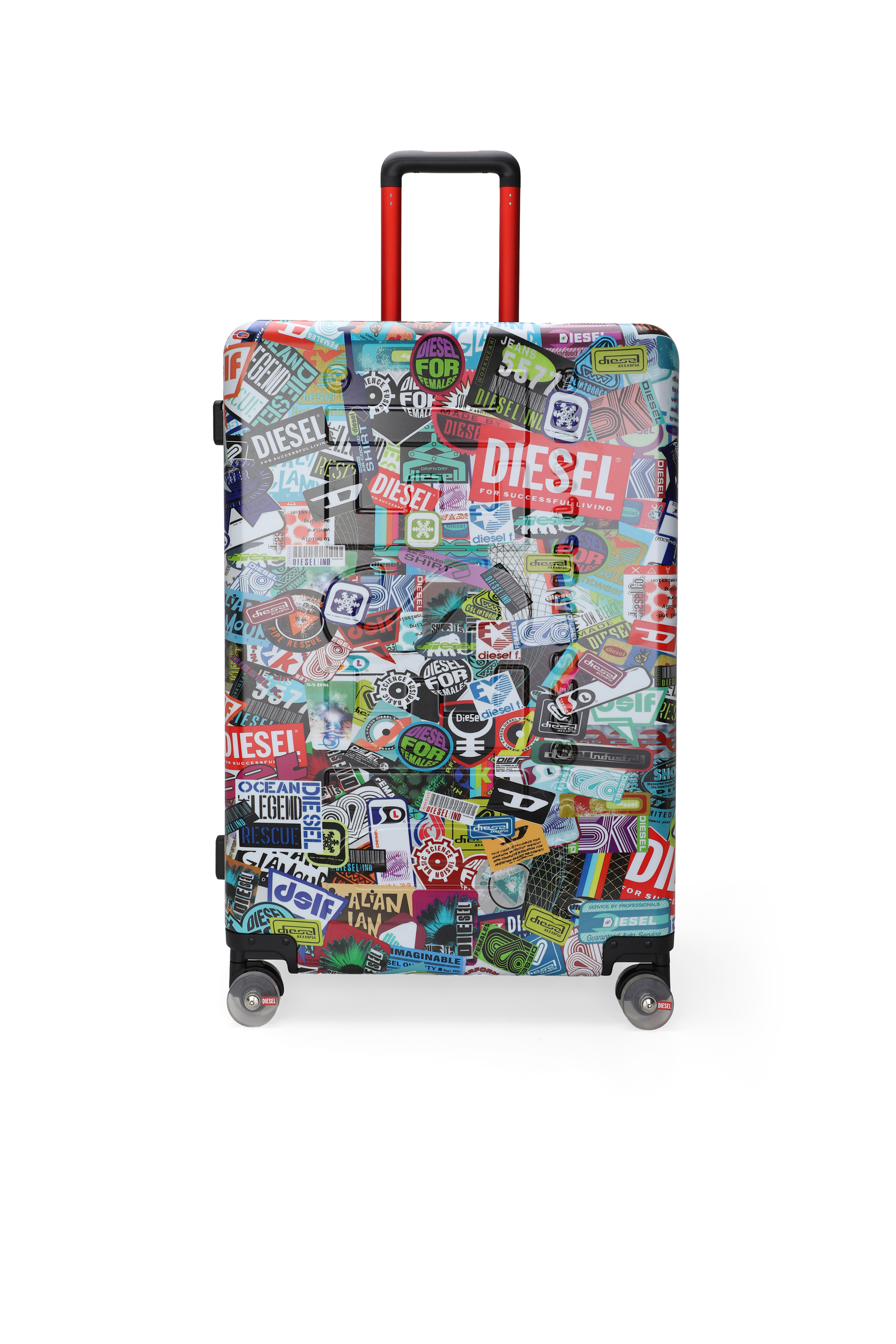 Diesel - DIESEL PC PRINTED TROLLEY-STICKERS- DSL0, Unisex's Sticker style suitcase size L in Multicolor - 1