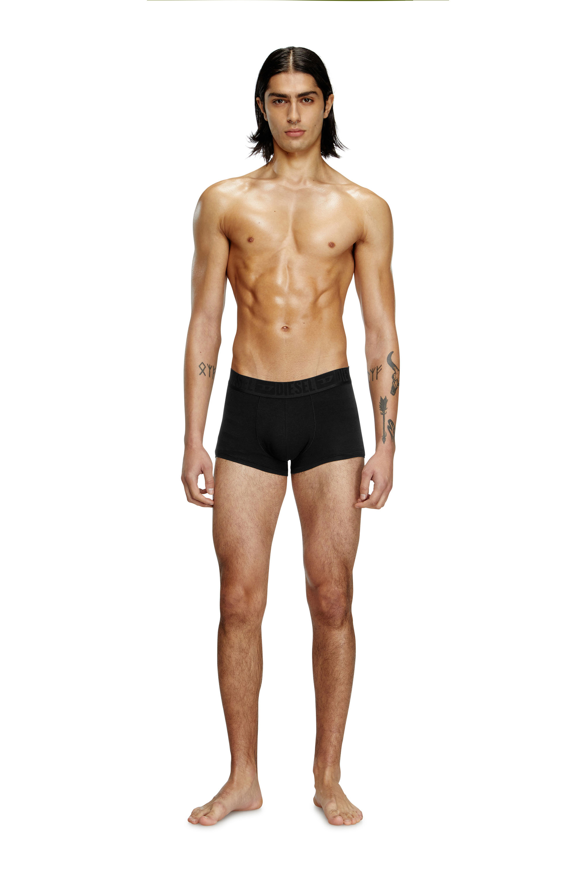 Diesel - BENJAMIN-D-MONO-3PACK, Man's Three-pack plain boxer briefs in Black - 2