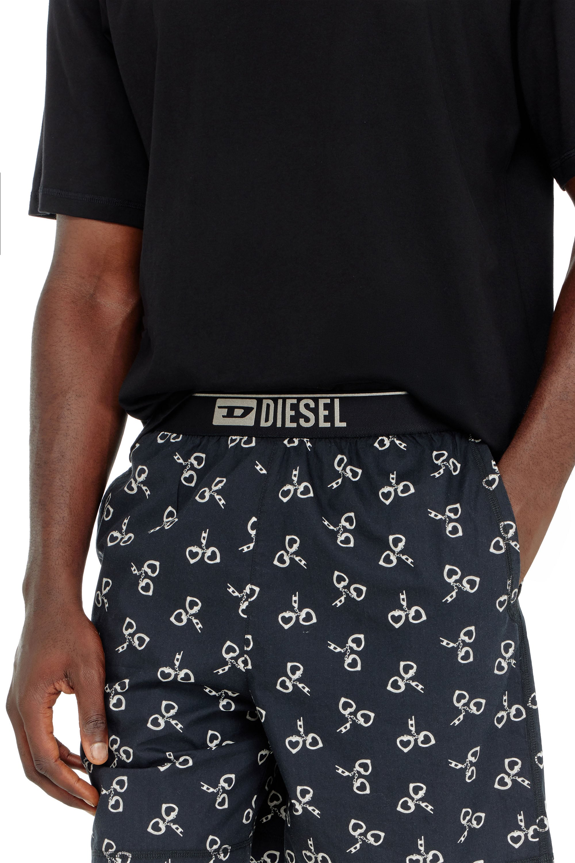 Diesel - KIT-JAMES-D-BOX, Man's Cotton pyjama set with handcuff print in null - 4