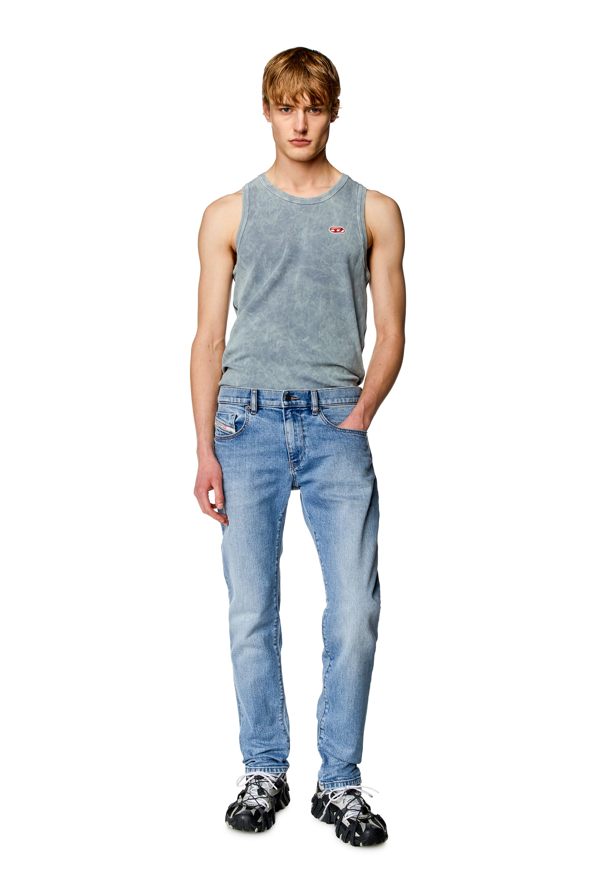 Diesel - Slim Jeans 2019 D-Strukt 0CLAF, Light Blue - Image 4