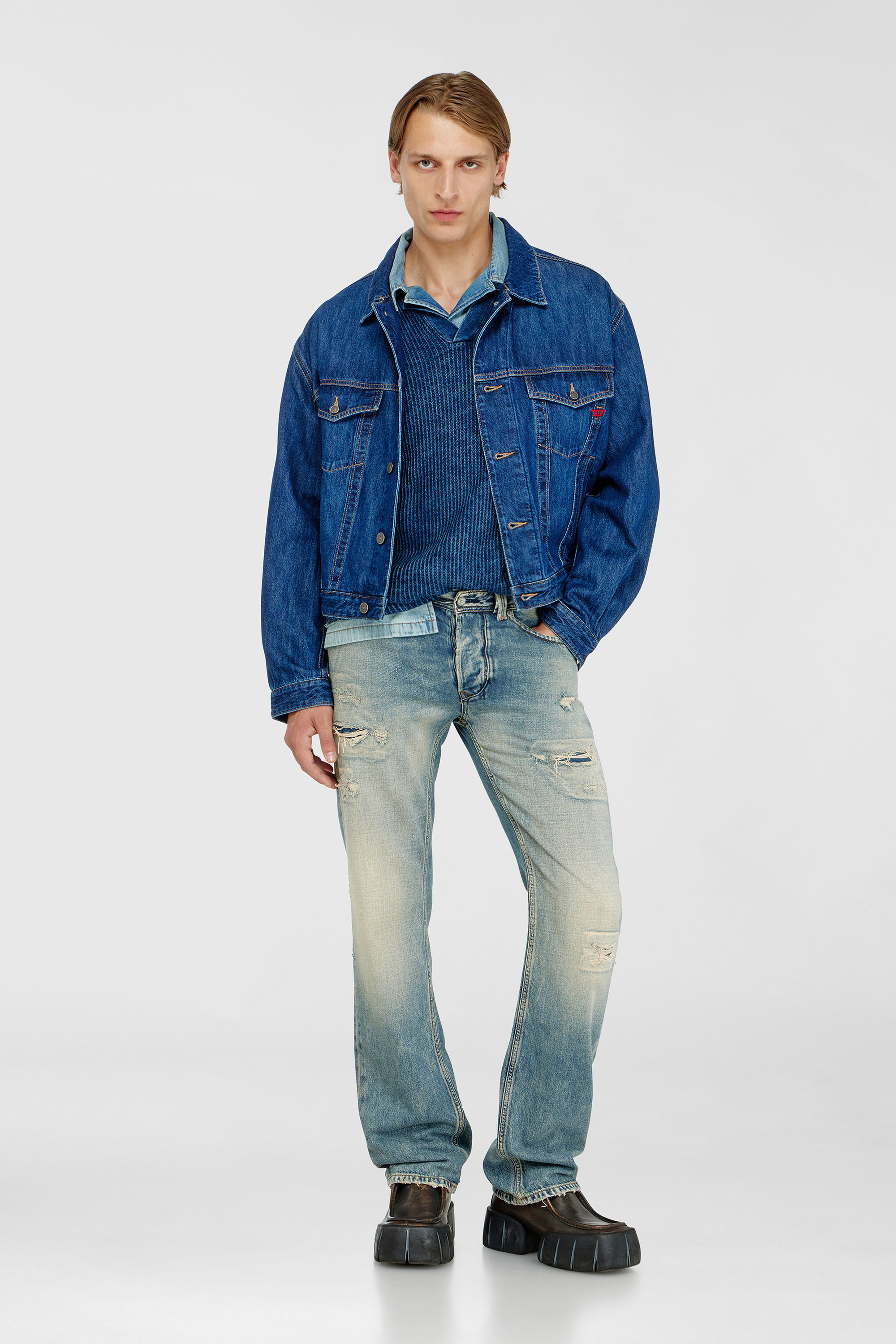 Diesel - Man's Regular Jeans 1985 Larkee 09P62, Medium blue - 1