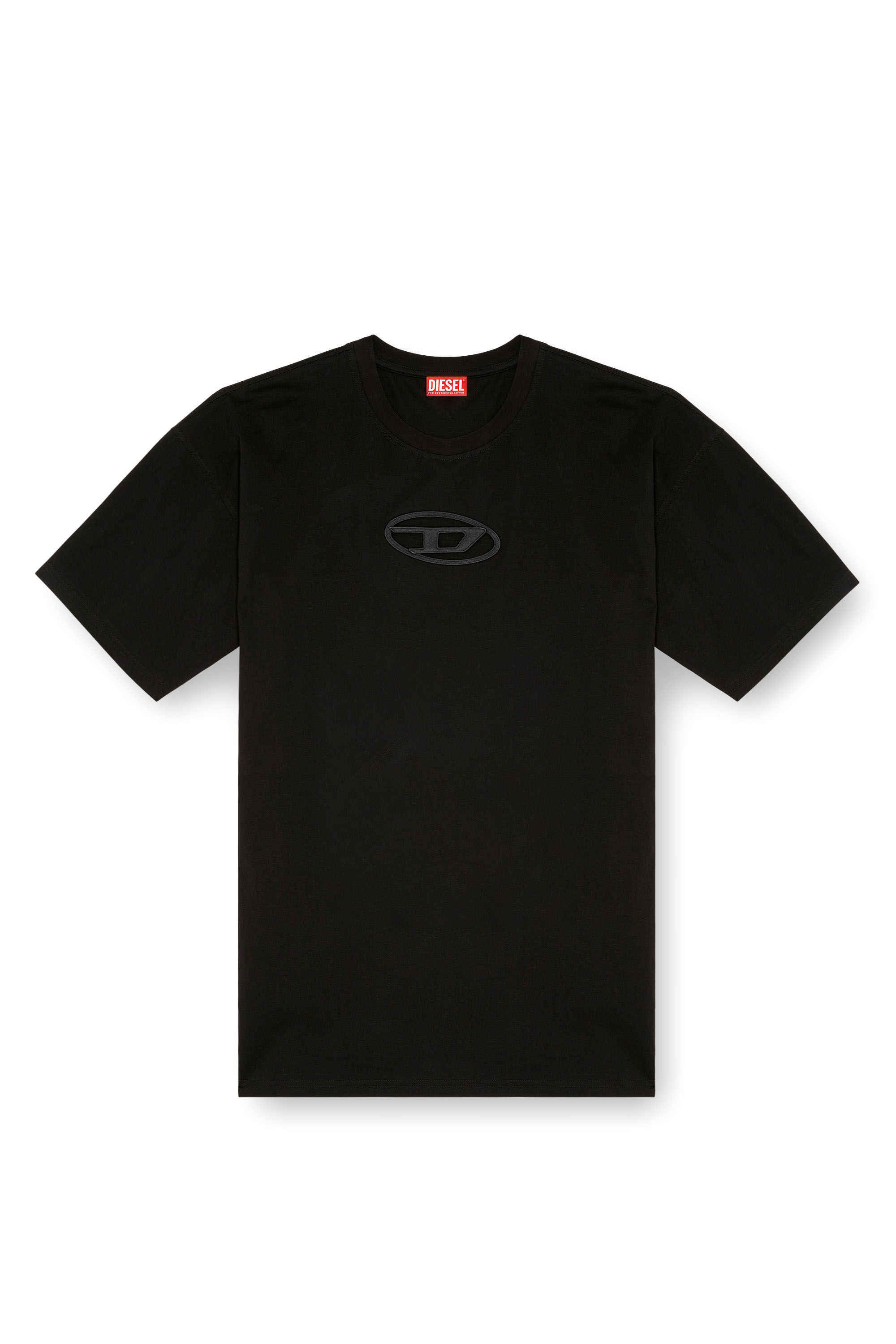 Diesel - T-BOXT-OD, Unisex's T-shirt with embroidered Oval D in Black - 2