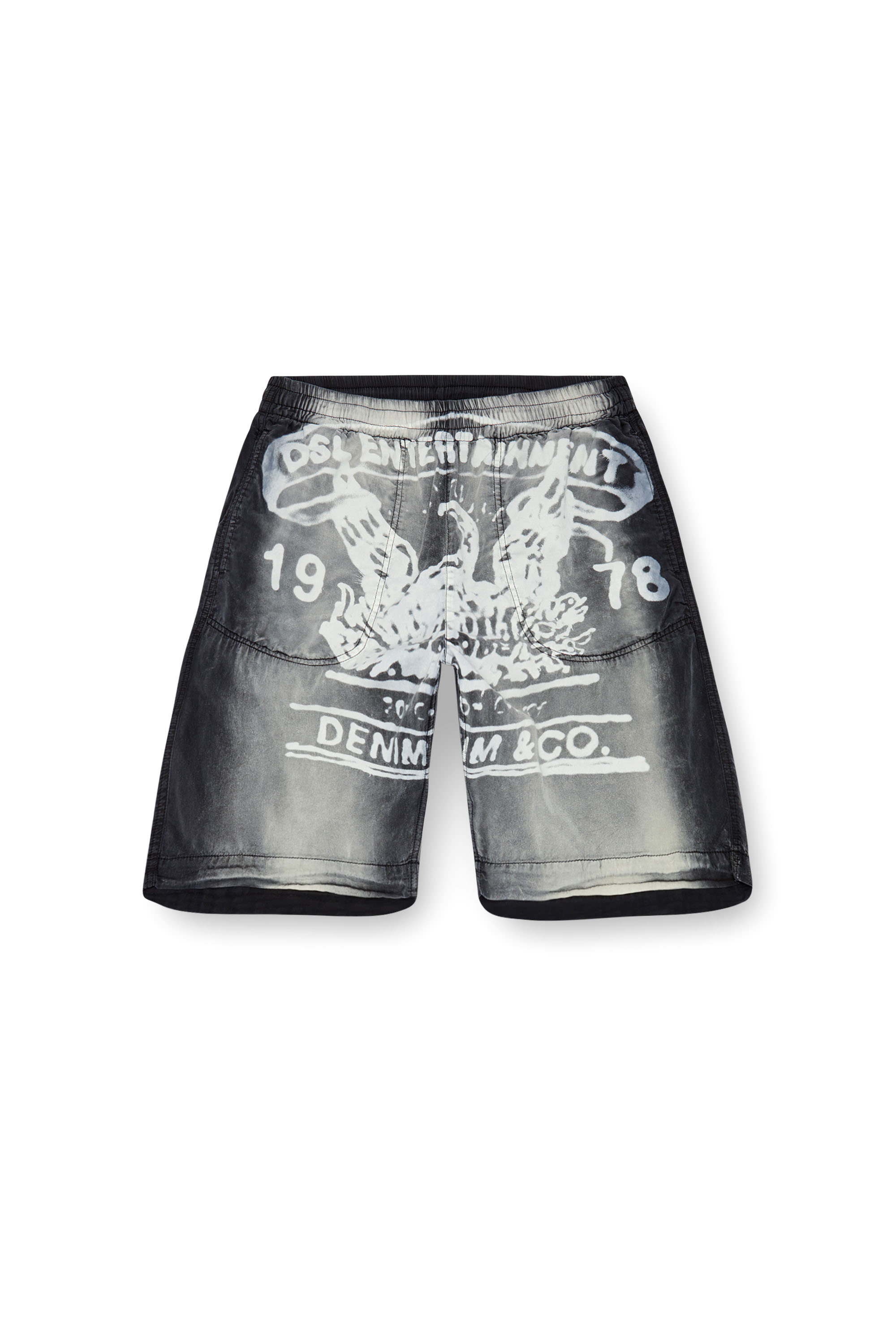 Diesel - P-EEKLO-SHORT, Man Faded shorts with archival print in Multicolor - Image 3