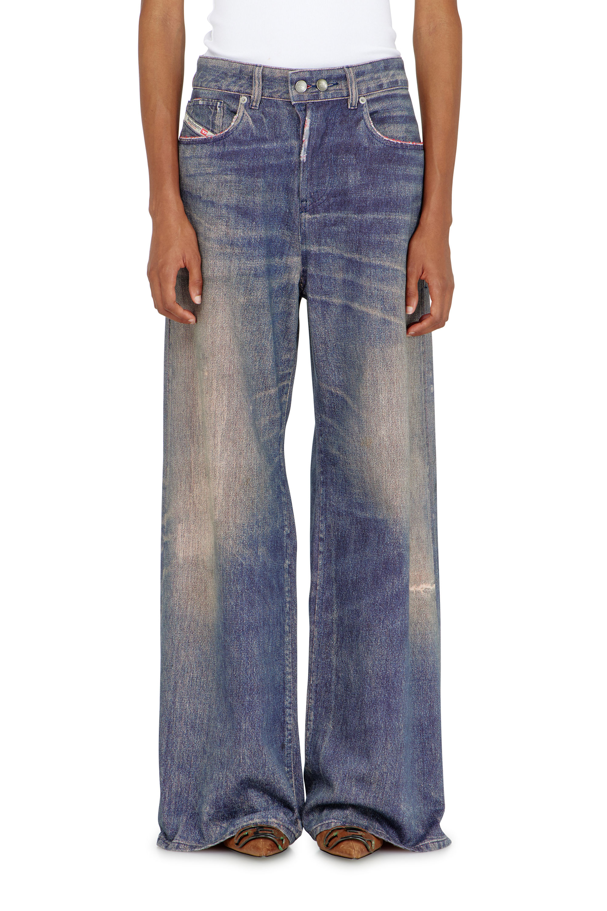 Diesel - Woman's Relaxed Jeans 1996 D-Sire 09P95, Dark Blue - 1